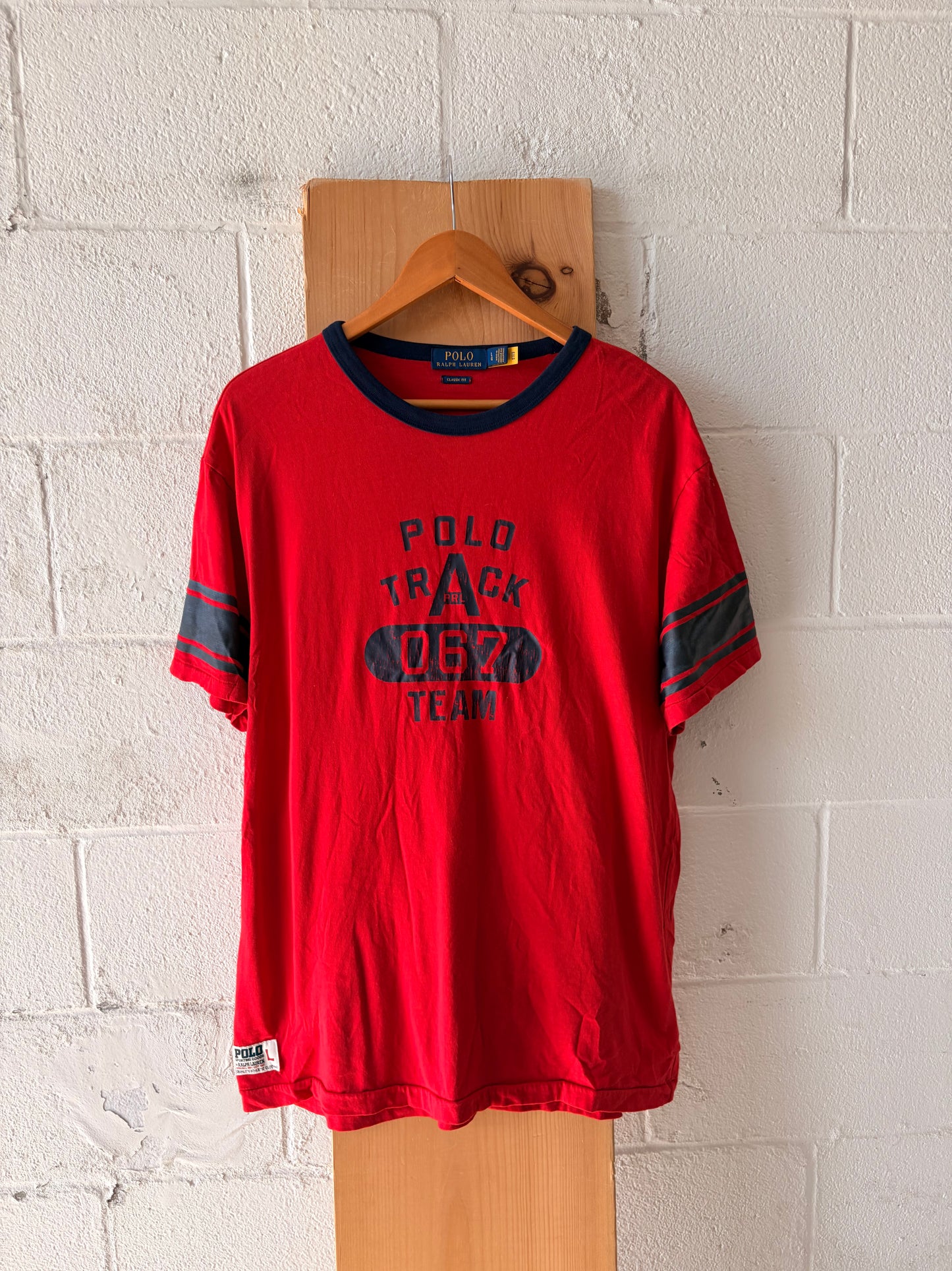 Red & Navy Polo Tee : L