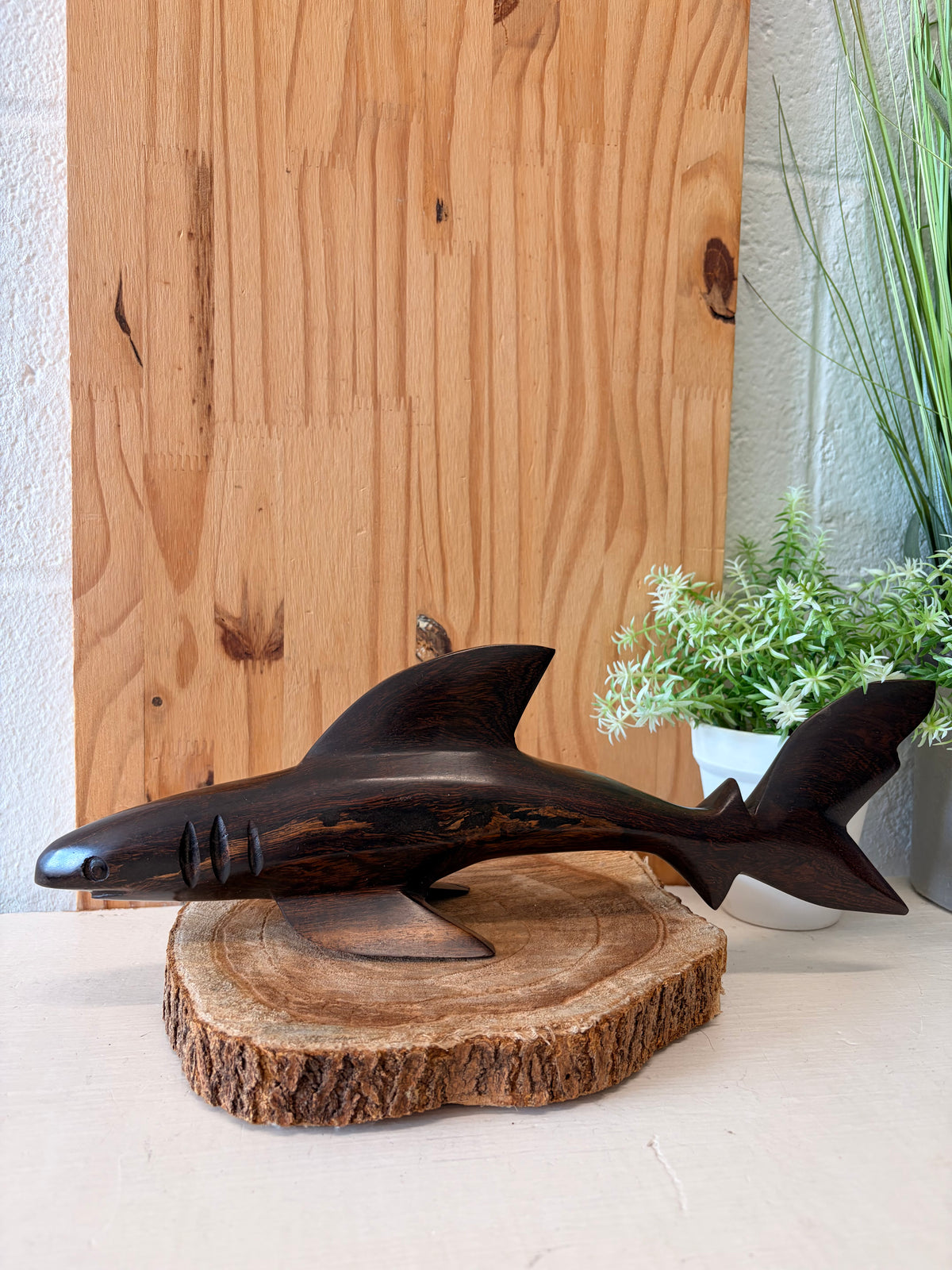 Carved Wooden Shark Figurine (Local Pick Up Only)