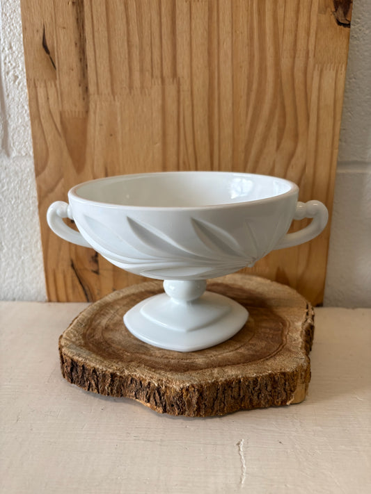 Milk Glass Pedestal Bowl (Local Pick Up Only)