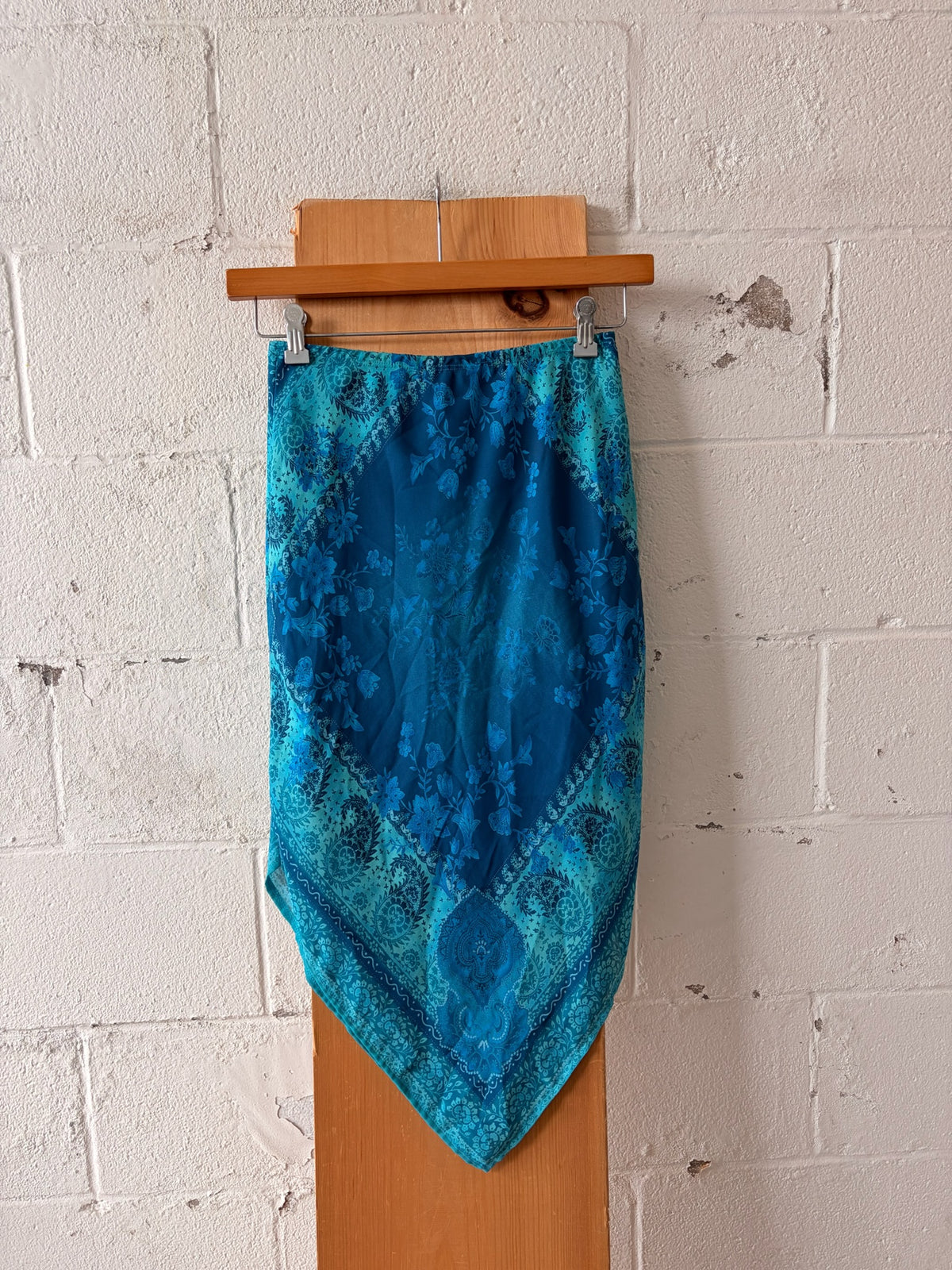 Y2K Blue Handkerchief Skirt : S/M