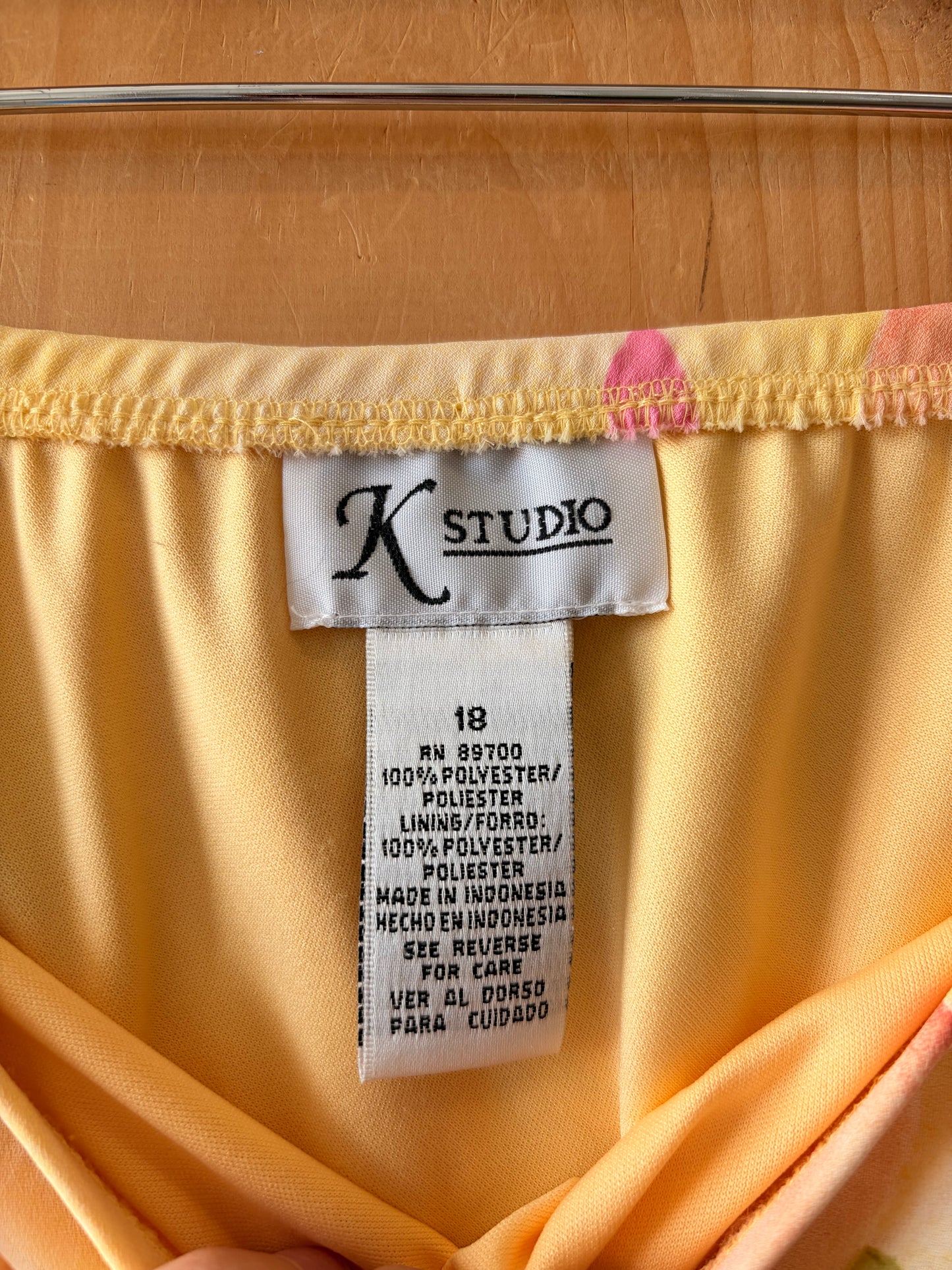 Pink & Yellow Floral Midi Skirt : 18