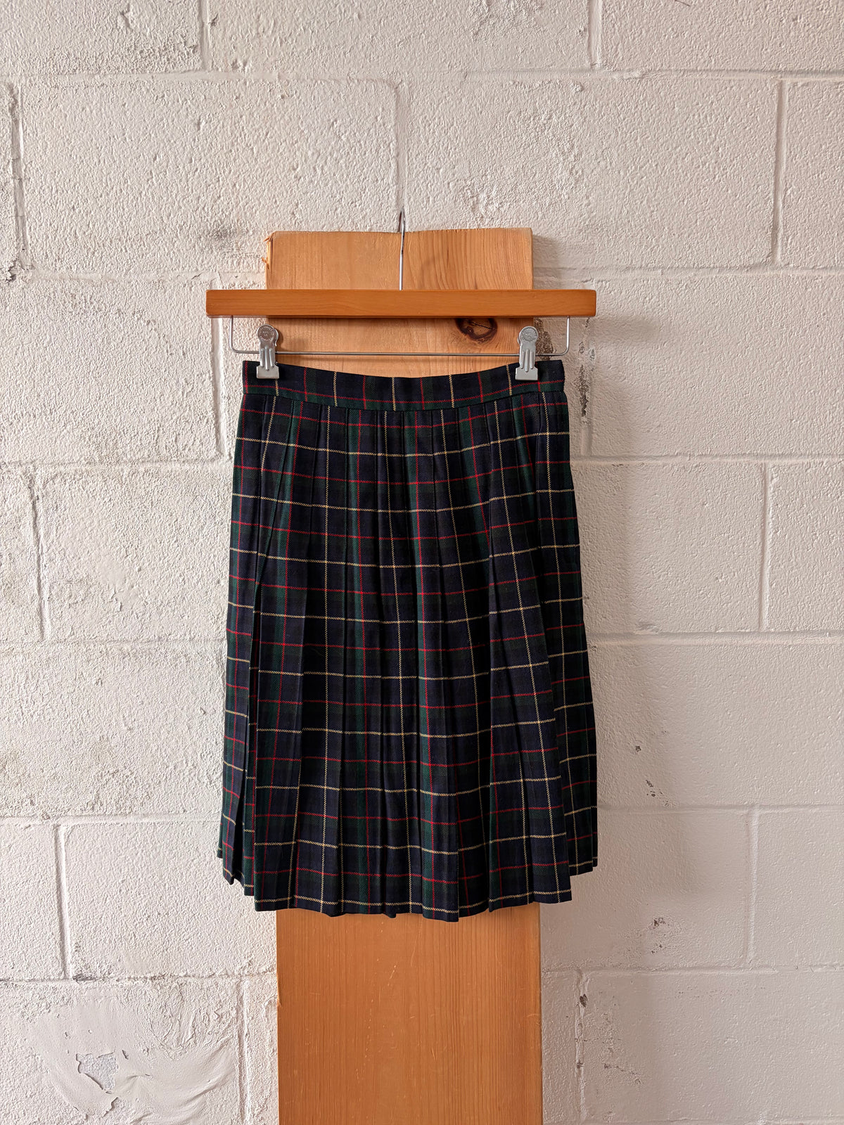 Vtg Plaid Pleated Skirt : 4