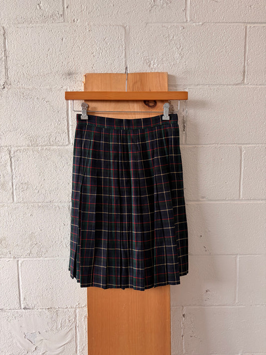 Vtg Plaid Pleated Skirt : 4