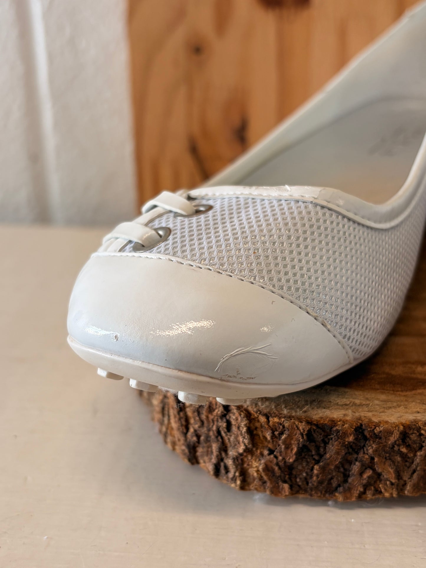 White Ballet Flats : Size 6.5