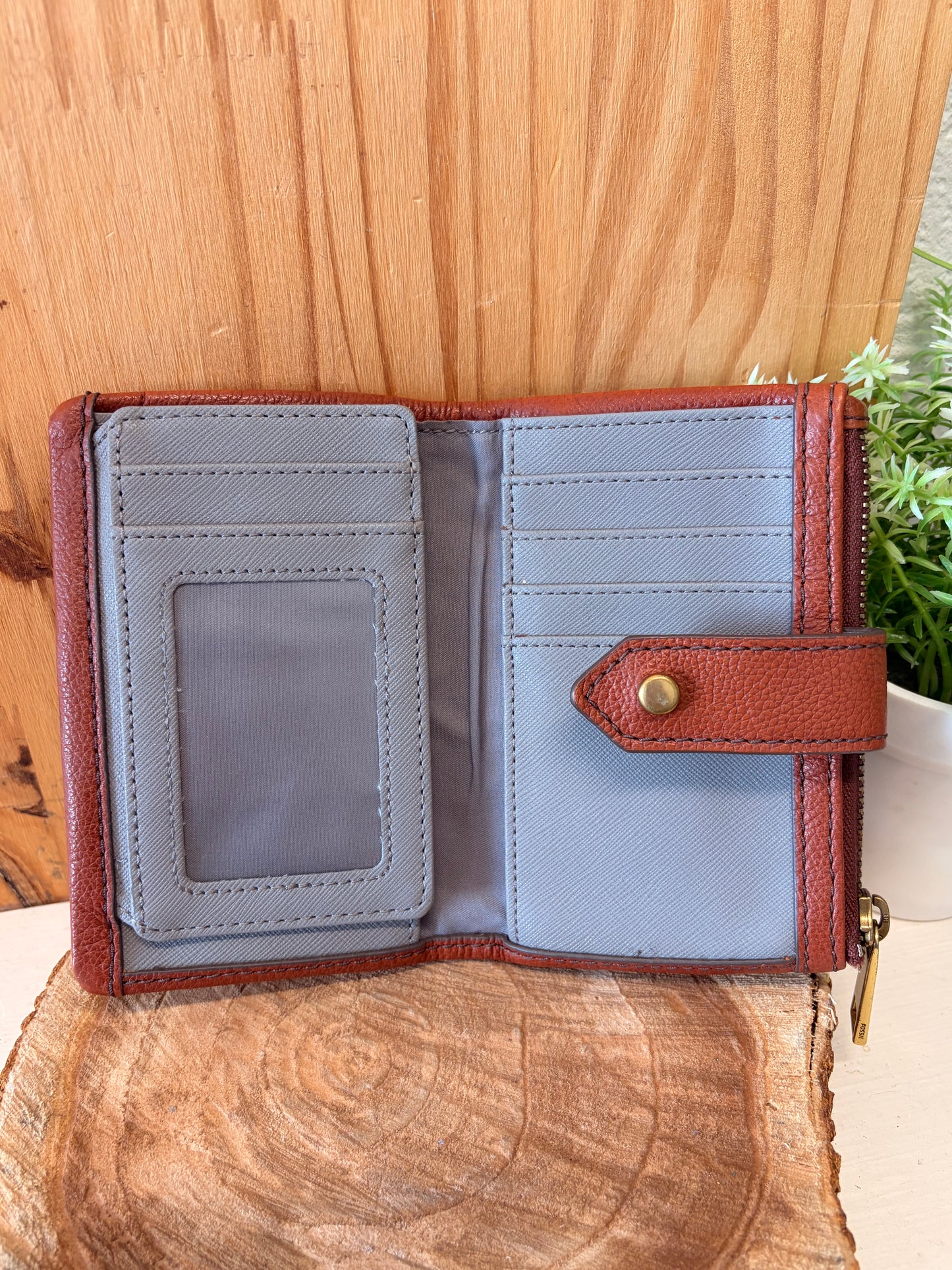 Brown Fossil Bifold Wallet