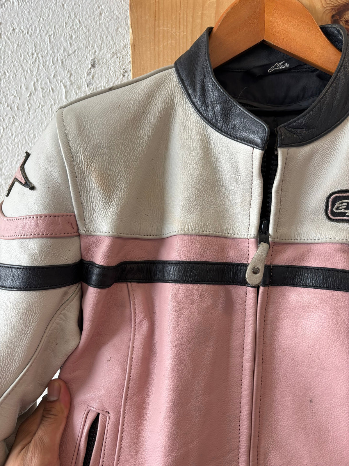 Alpinestars Pink & White Motorcycle Jacket : Size 8 (Local Pickup Only)