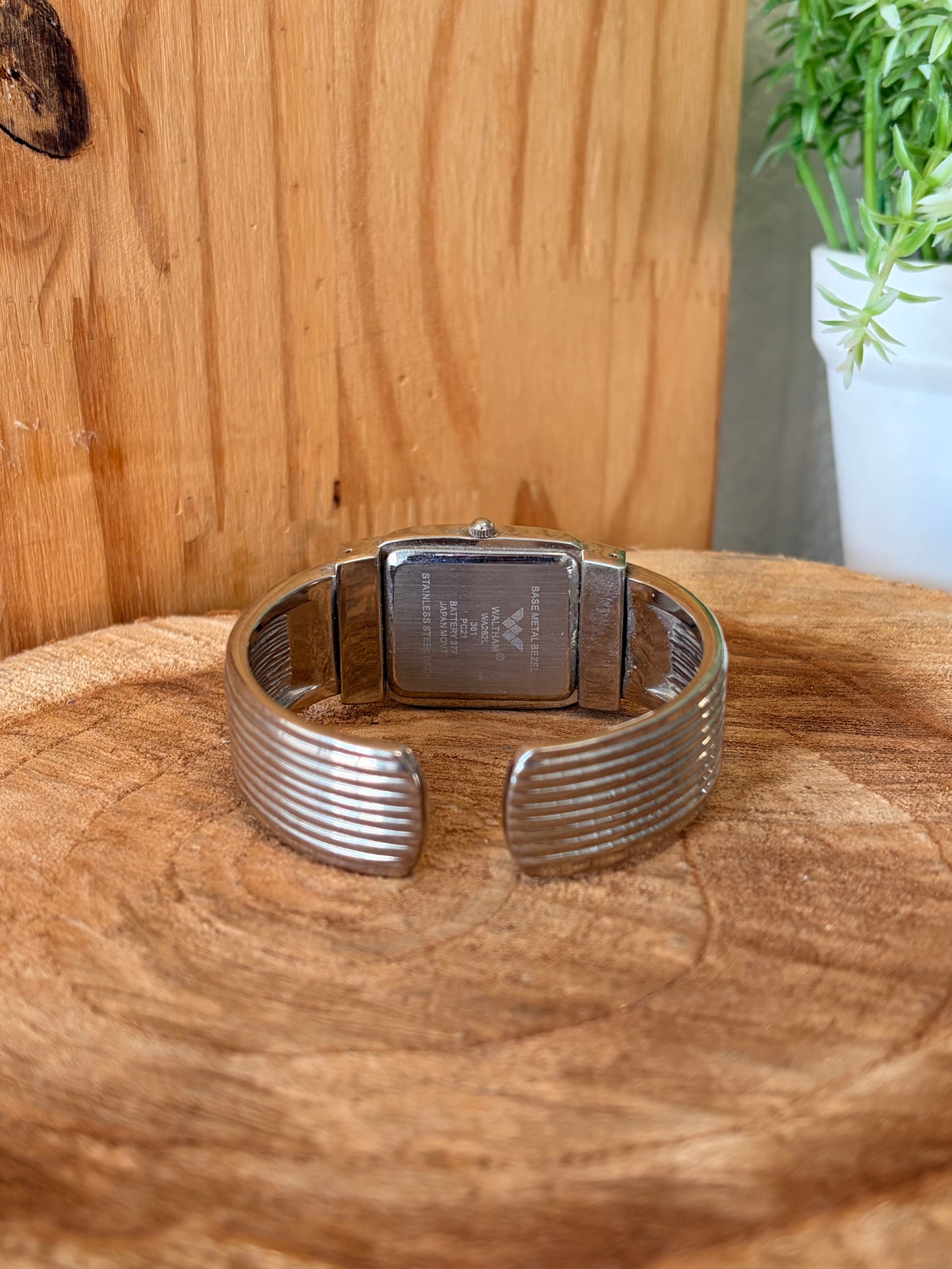 Silver Tone Cuff Watch (Untested - As Is)