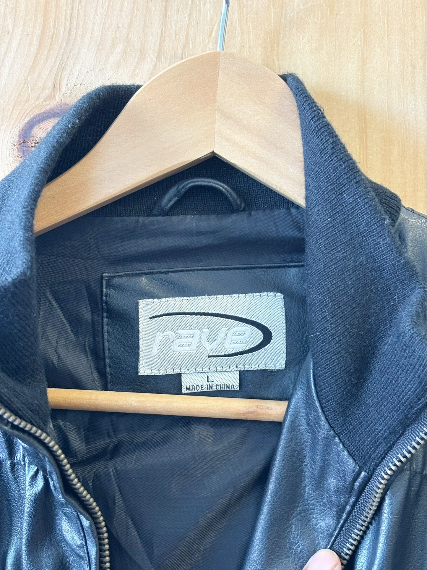 Ruched Faux Leather Jacket : L