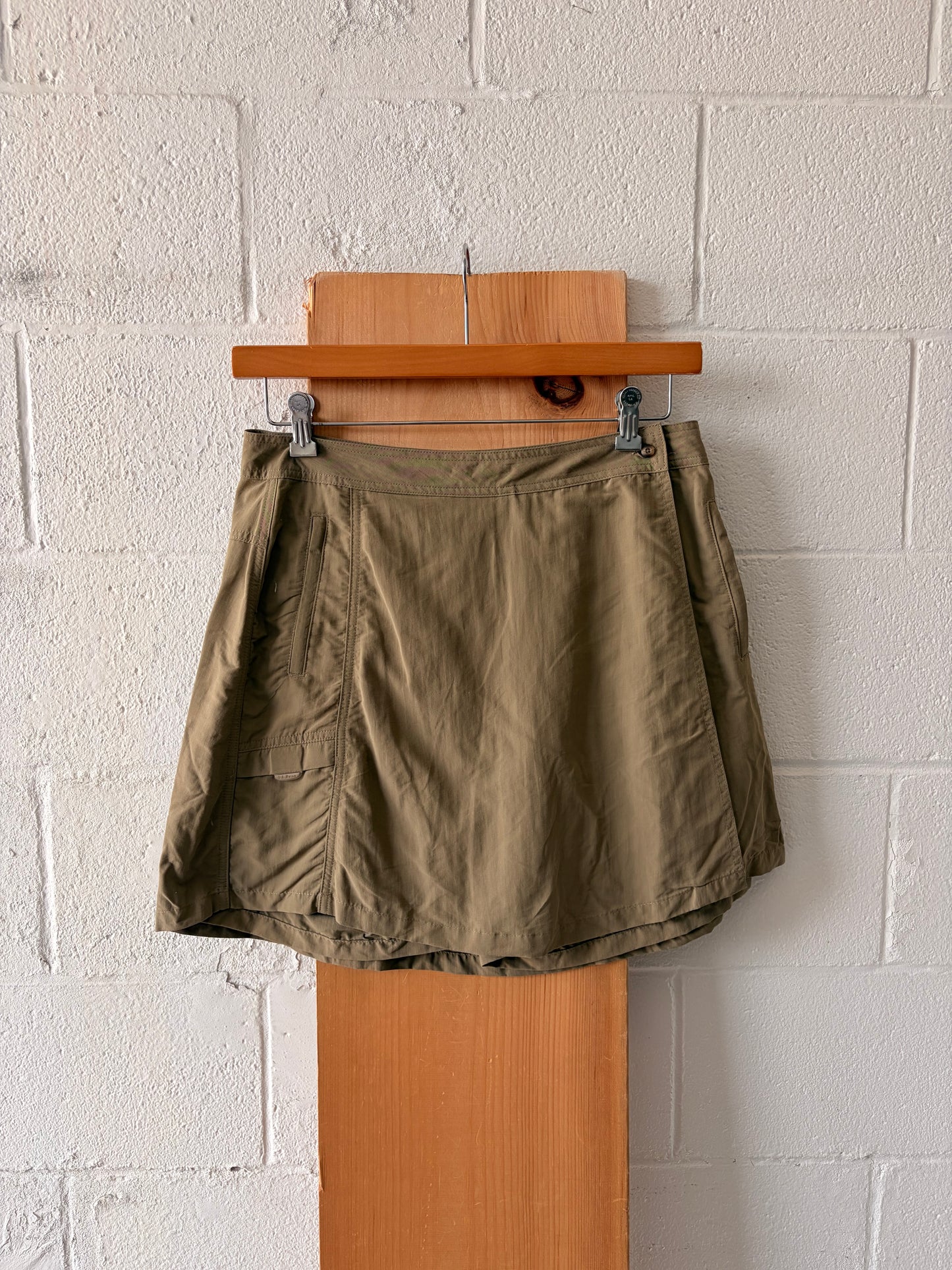 Khaki Brown L.L. Bean Wrap Skort : 12