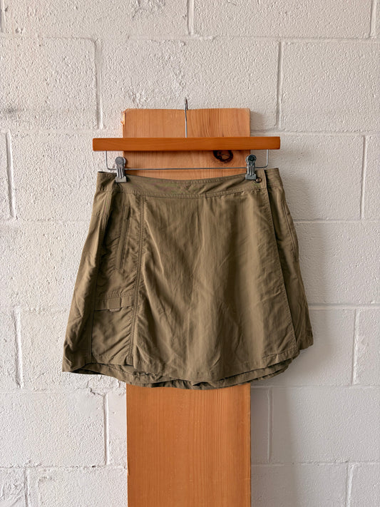 Khaki Brown L.L. Bean Wrap Skort : 12