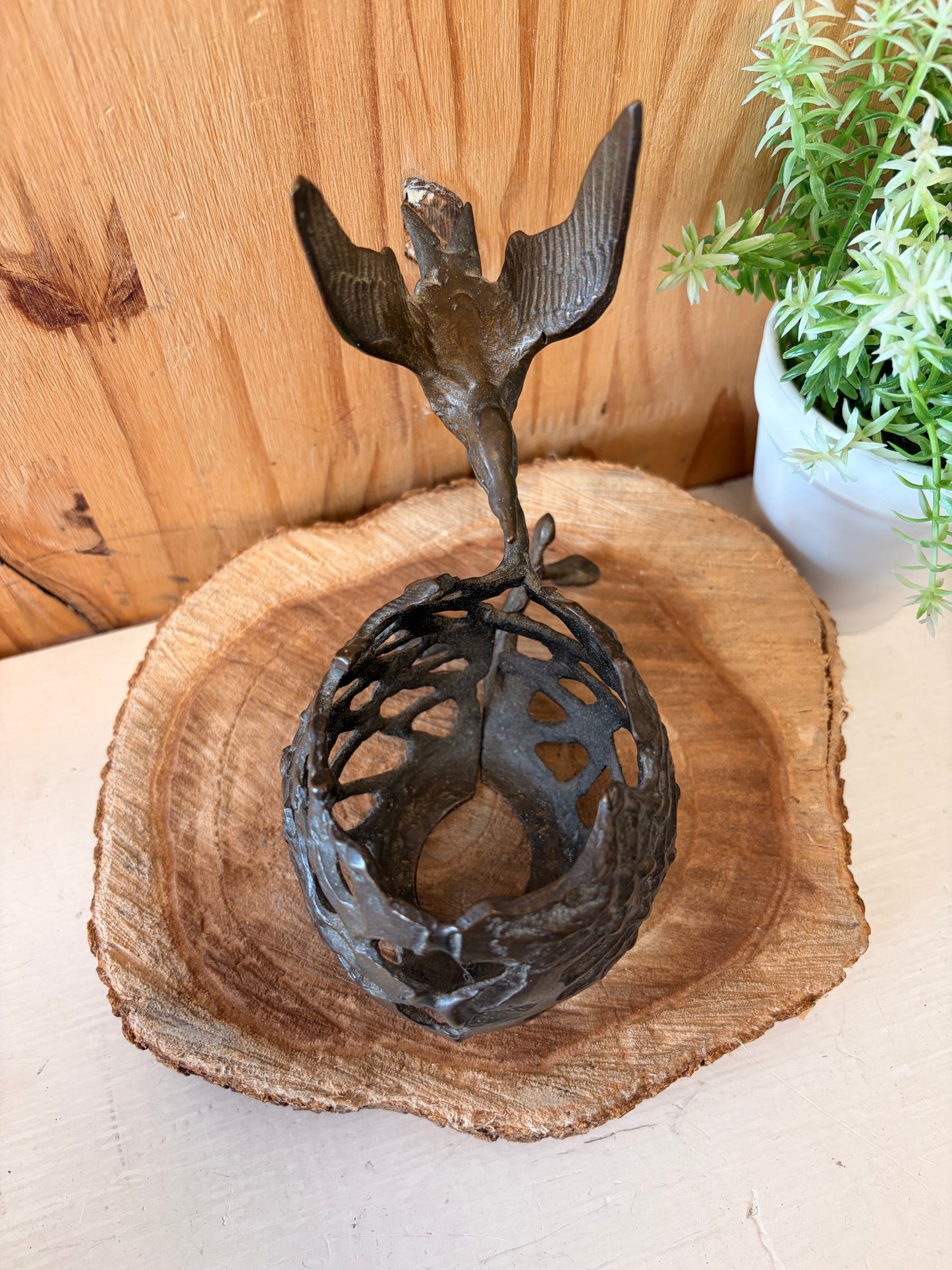 Bronze Tone Bird Candle Holder (Local Pick Up Only)
