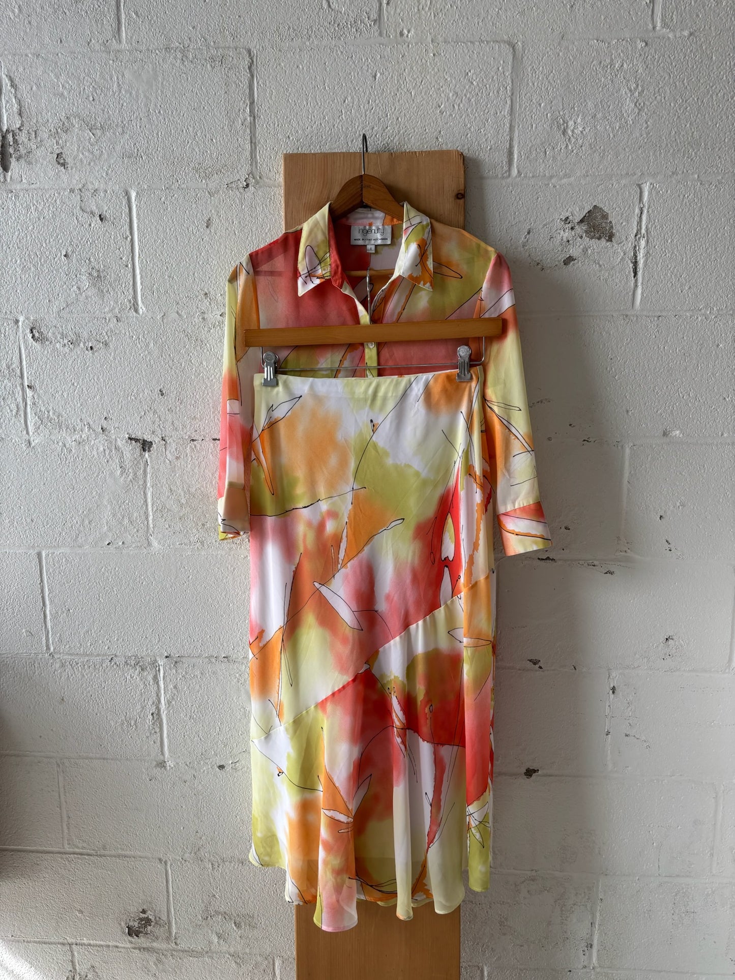 Watercolor Top and Skirt Set : 4