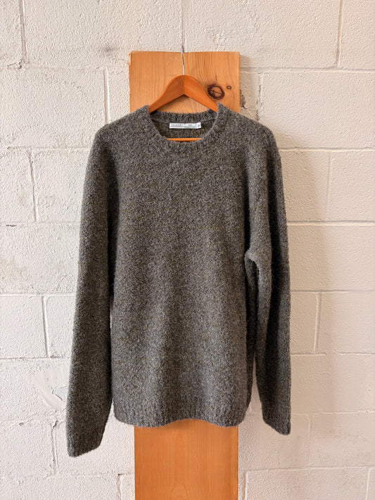 Gray & Yellow Wool Blend Sweater : XXL