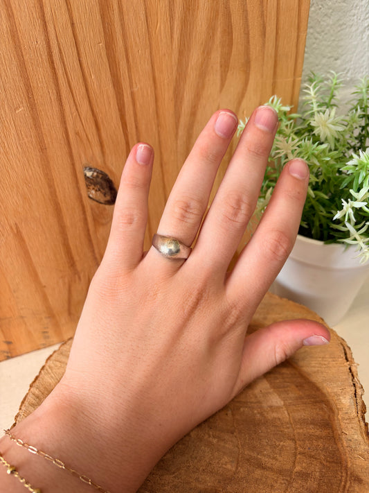 925 Mexico Silver Dome Ring : Size 7