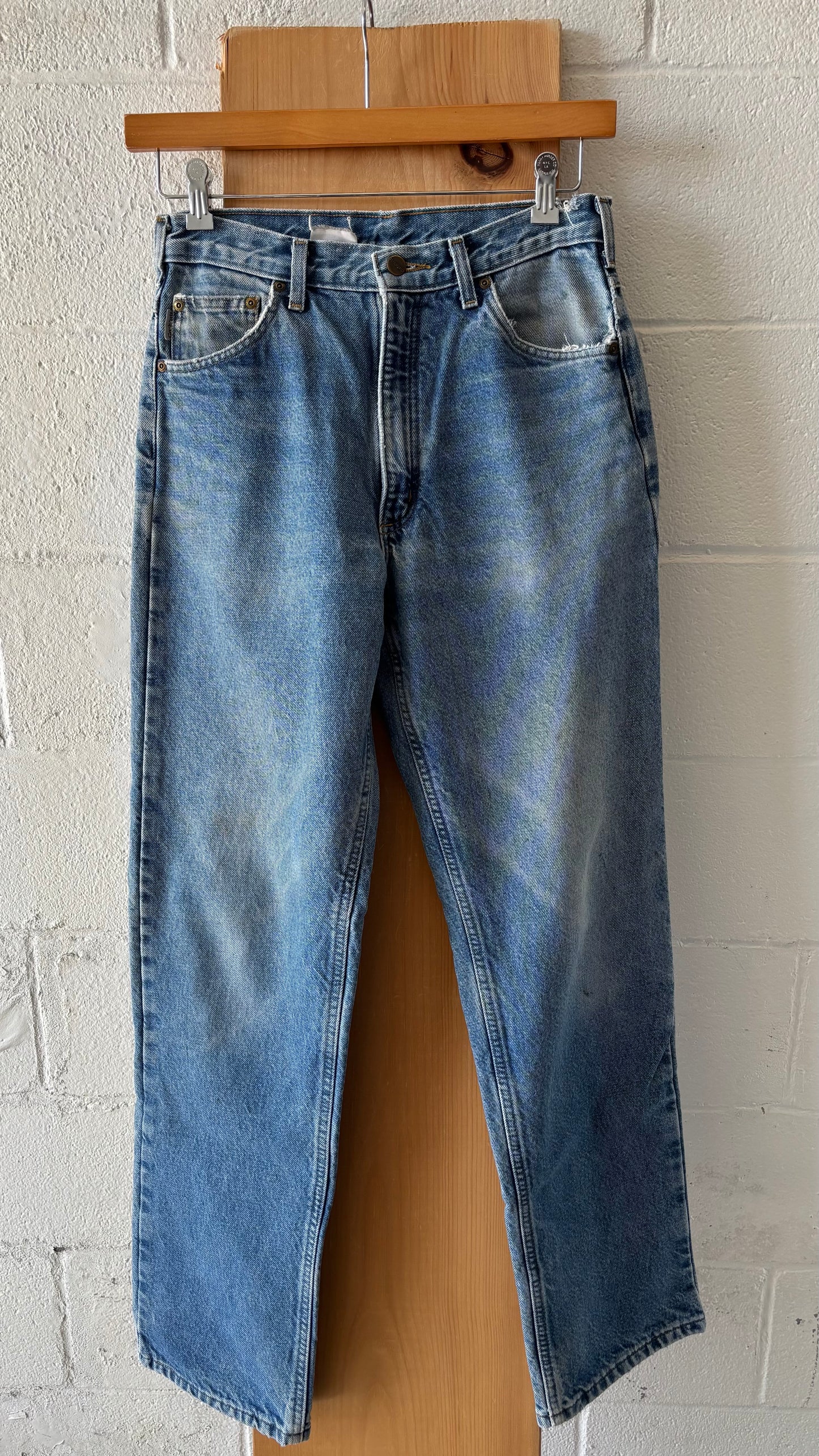 Vtg Flannel Lined Carhartt Denim Jeans : 32” W