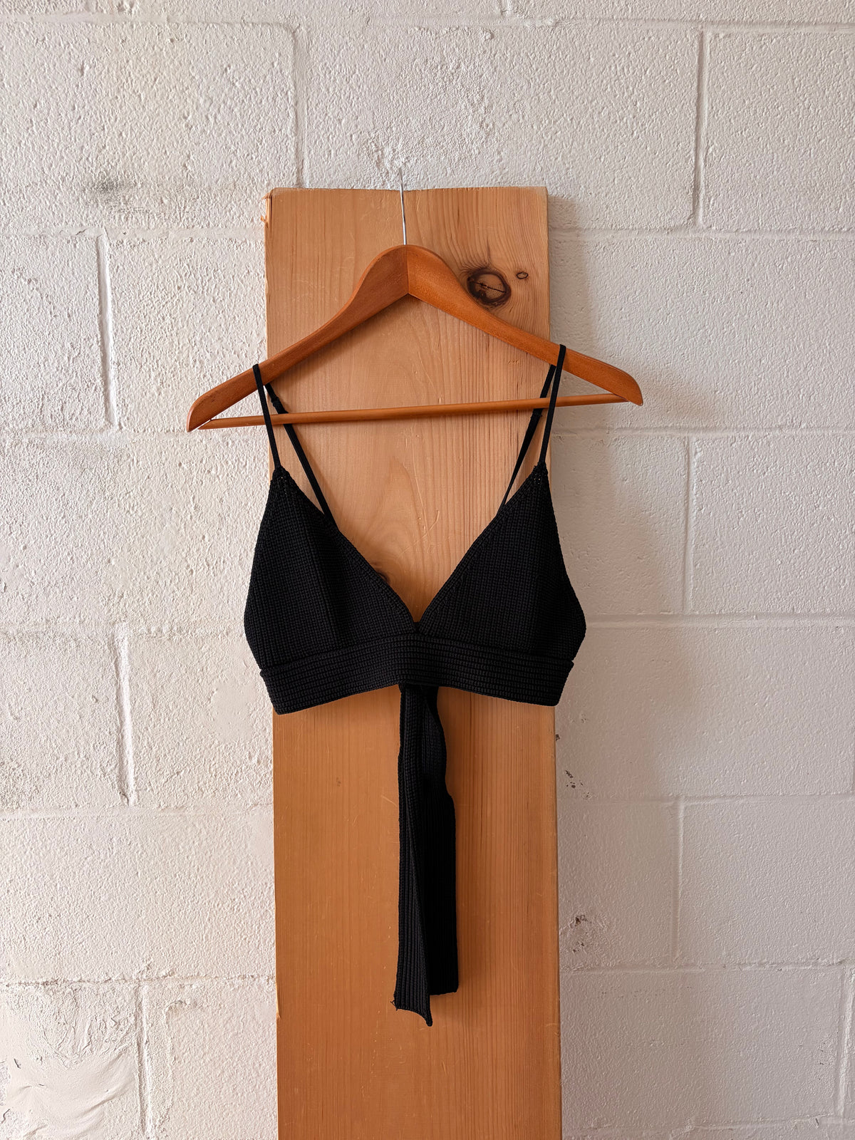 Knit Black Bralette Top : L
