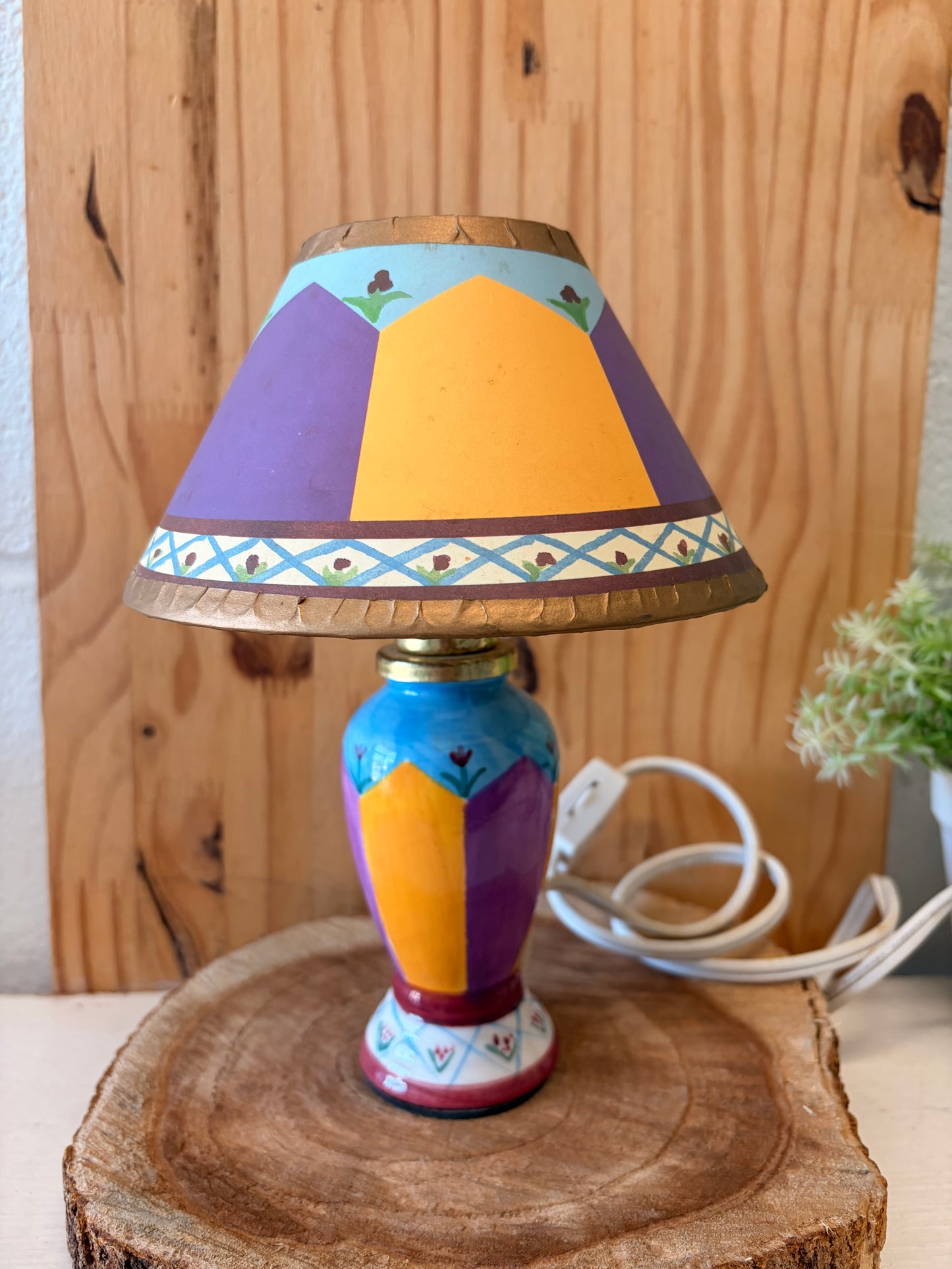 Tiny Floral Painted Lamp (Local Pick Up Only)