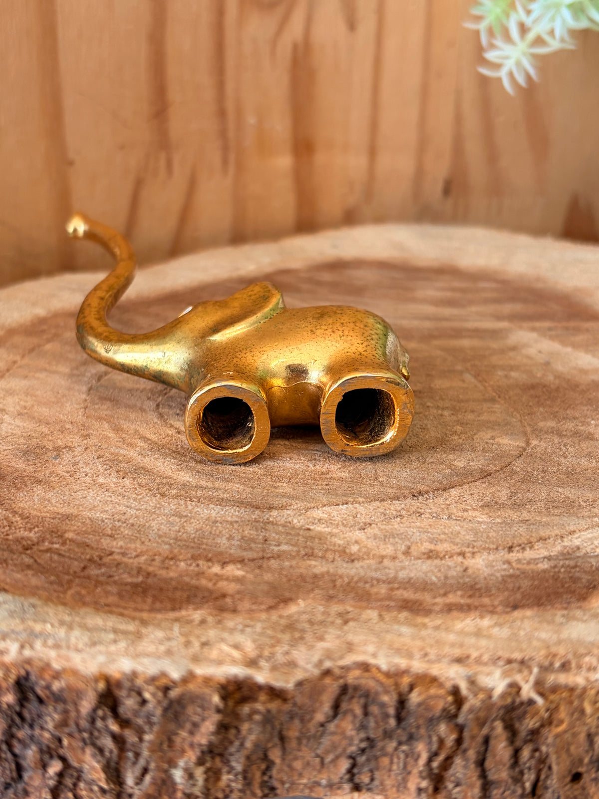 Brass Tone Elephant Ring Holder