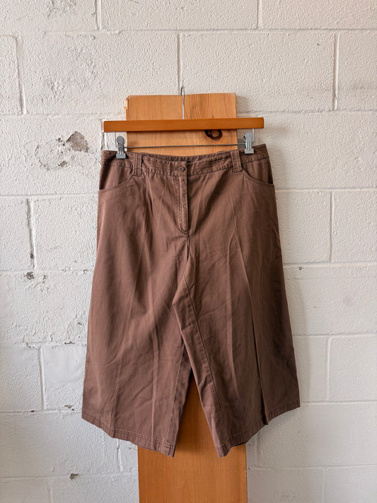 Brown Wide Leg Capris : 12