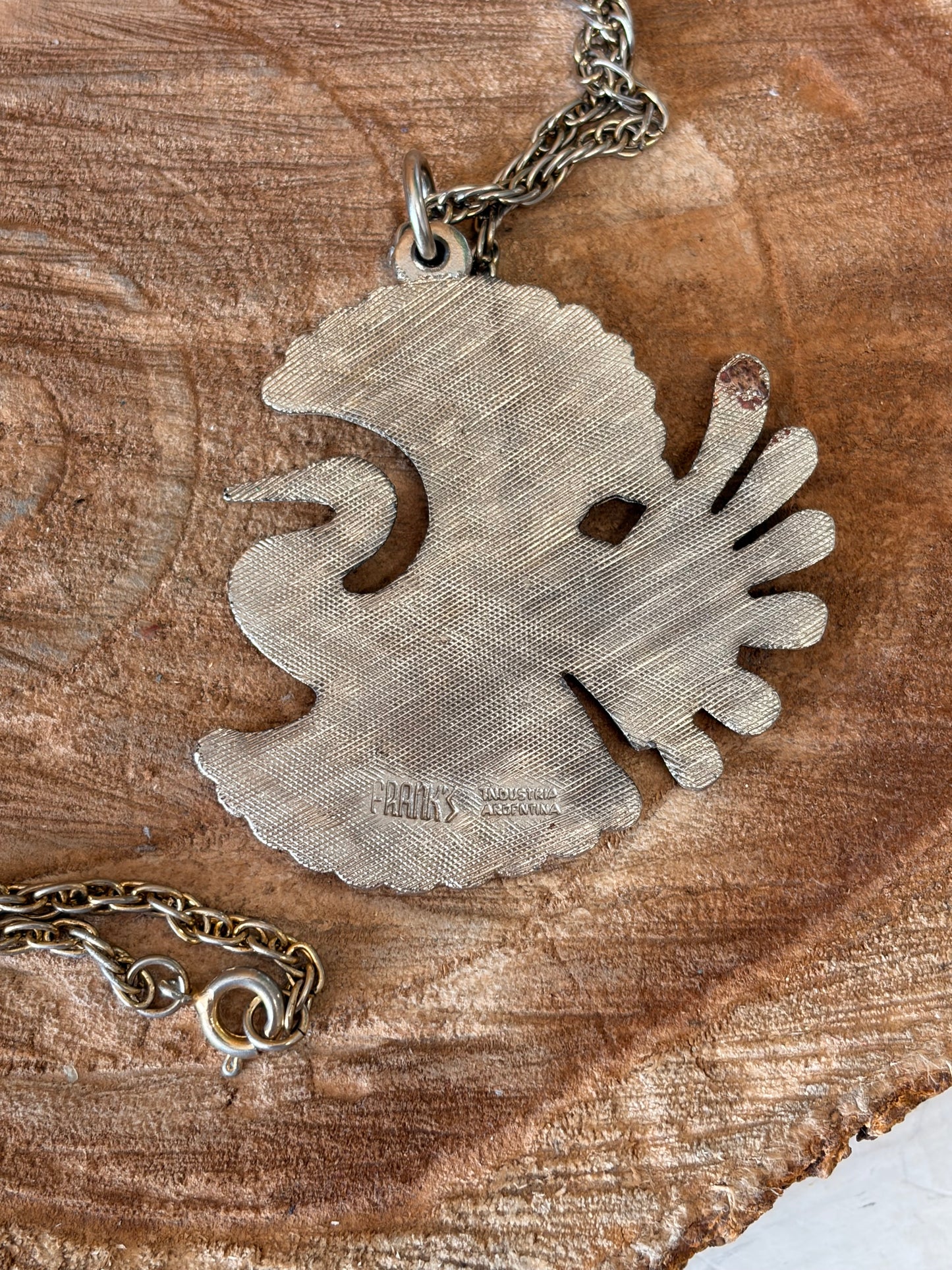 Vtg Bird Pendant Necklace