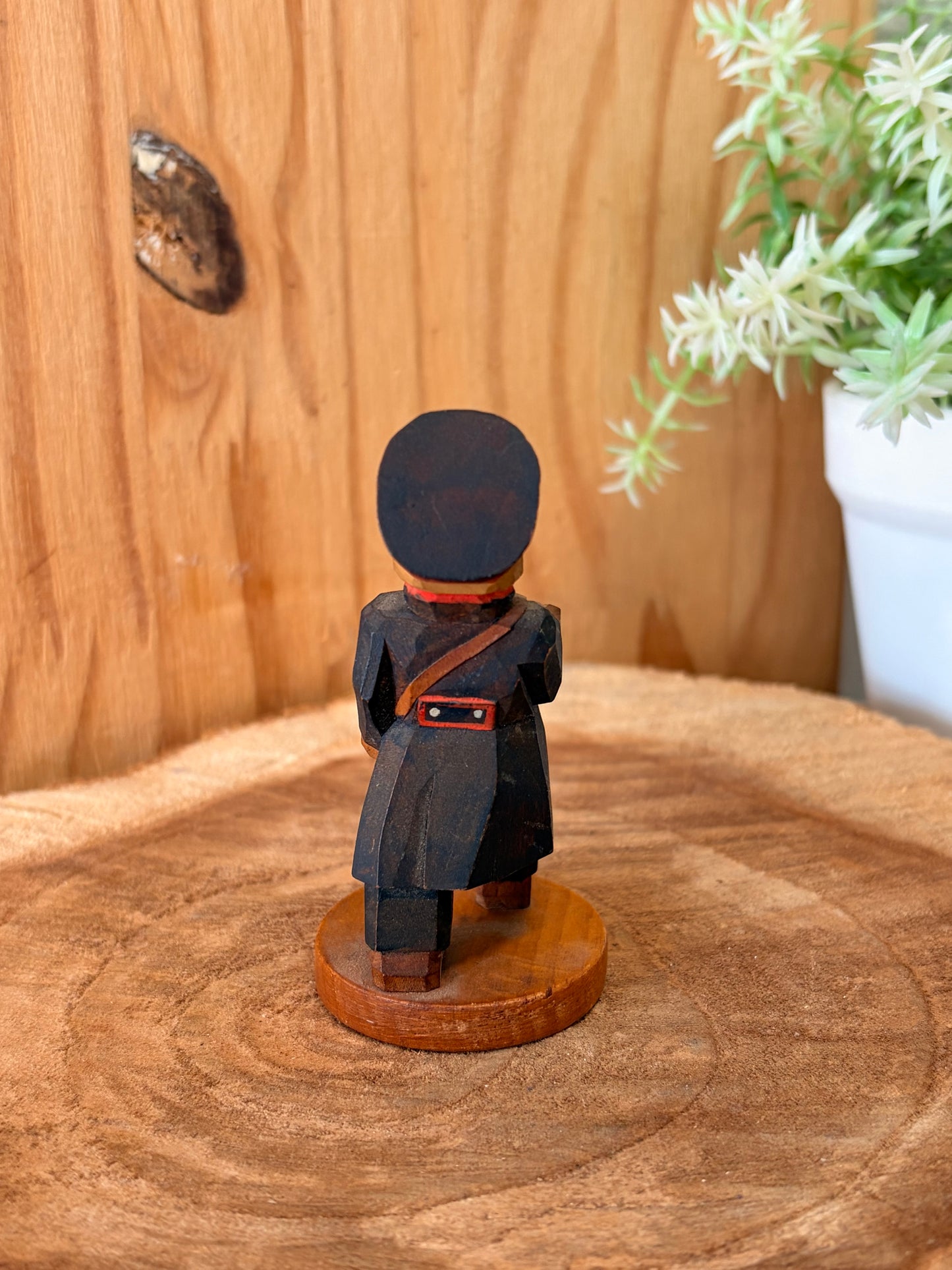 Vtg Wooden Mailman Figurine