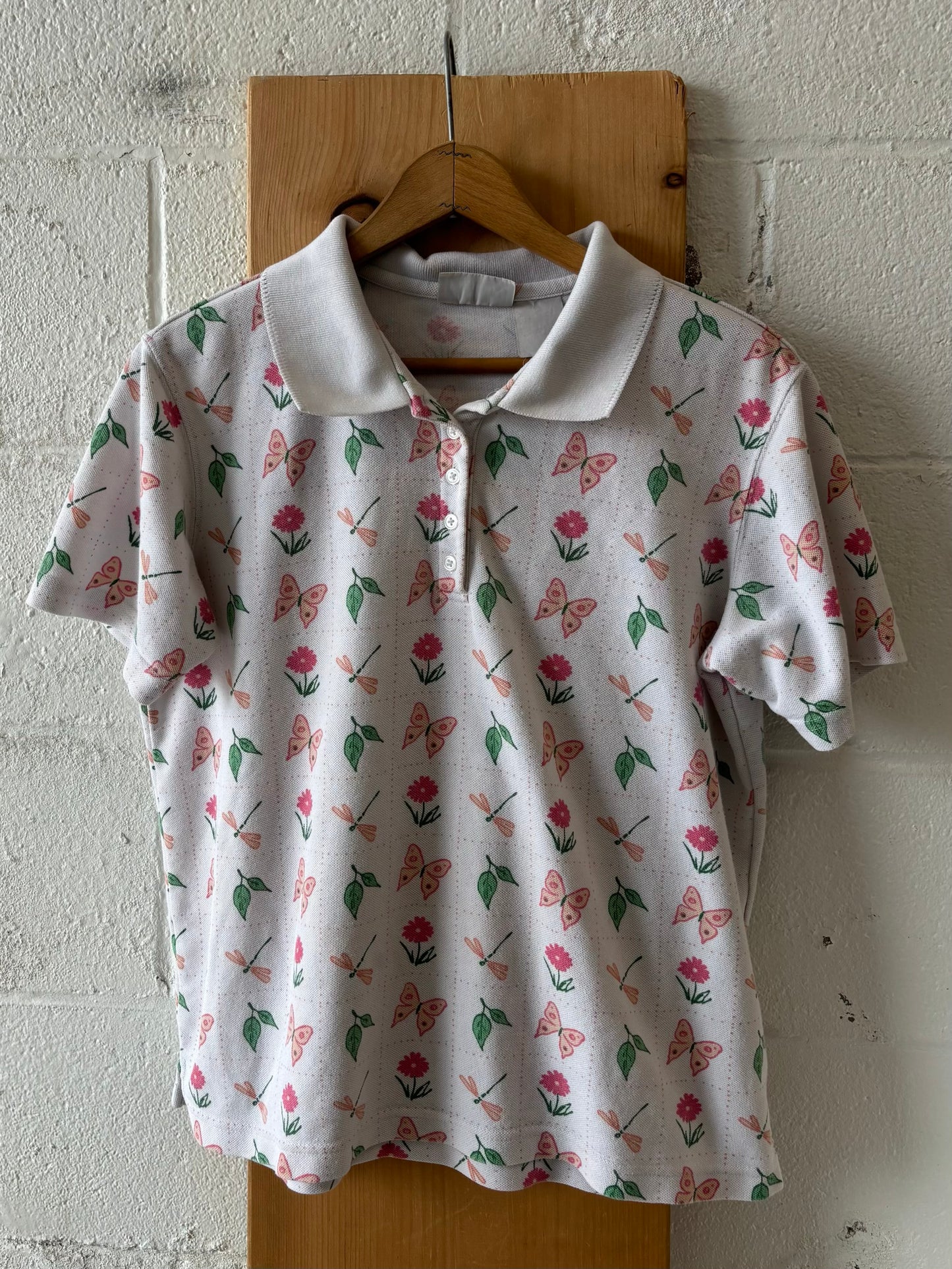 Floral Polo Top : M