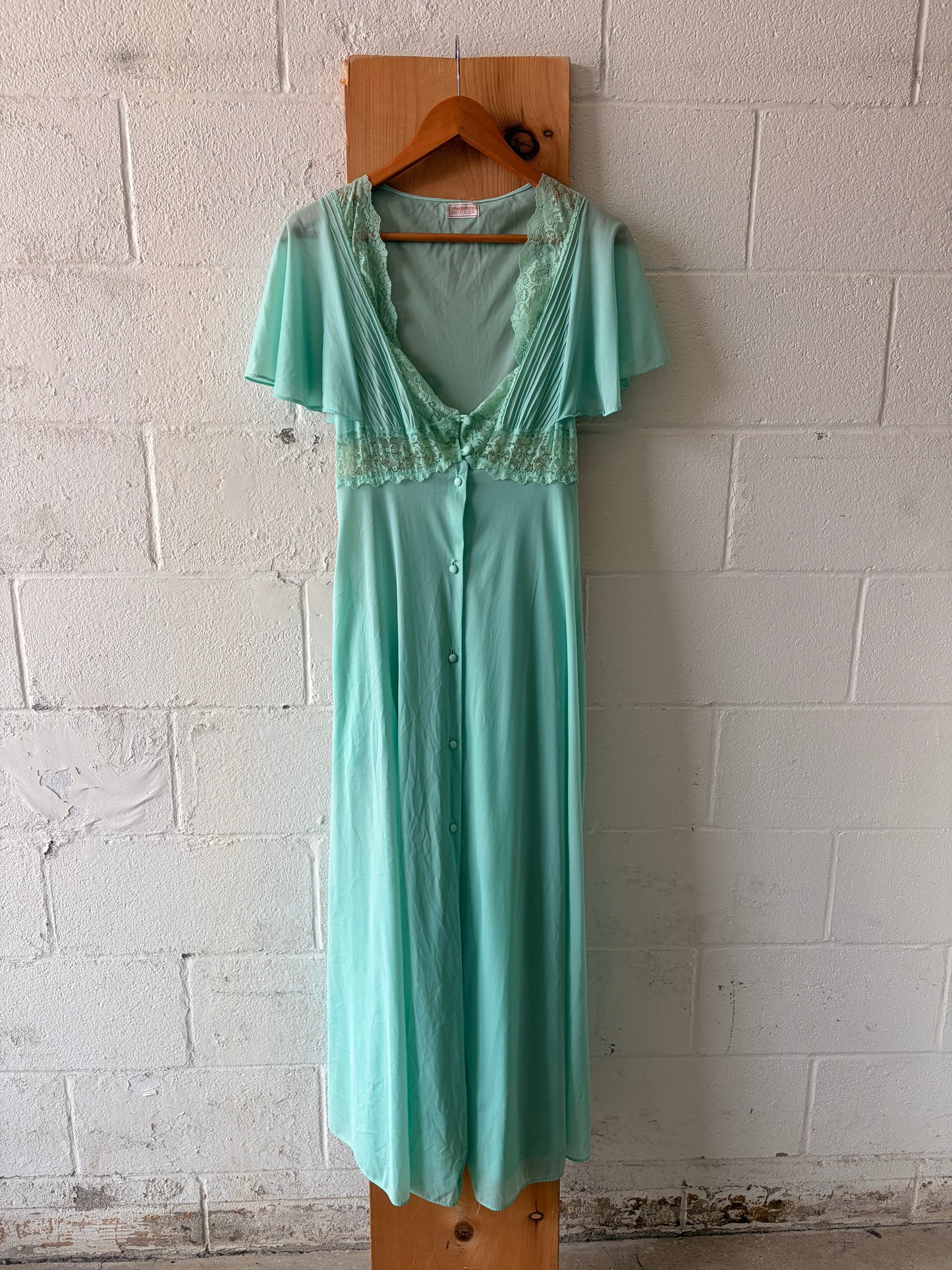 Vtg Turquoise Nightgown : S