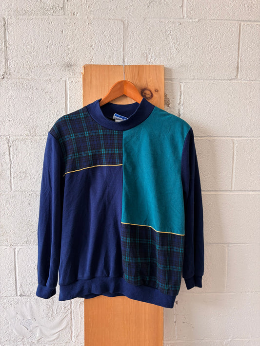 Vtg Cape Cod Color Block Mock Neck : L