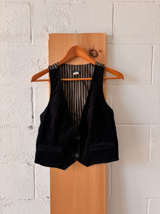 Classic Black Velvet Vest : 8