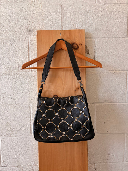 Circular Studded Leather Bag