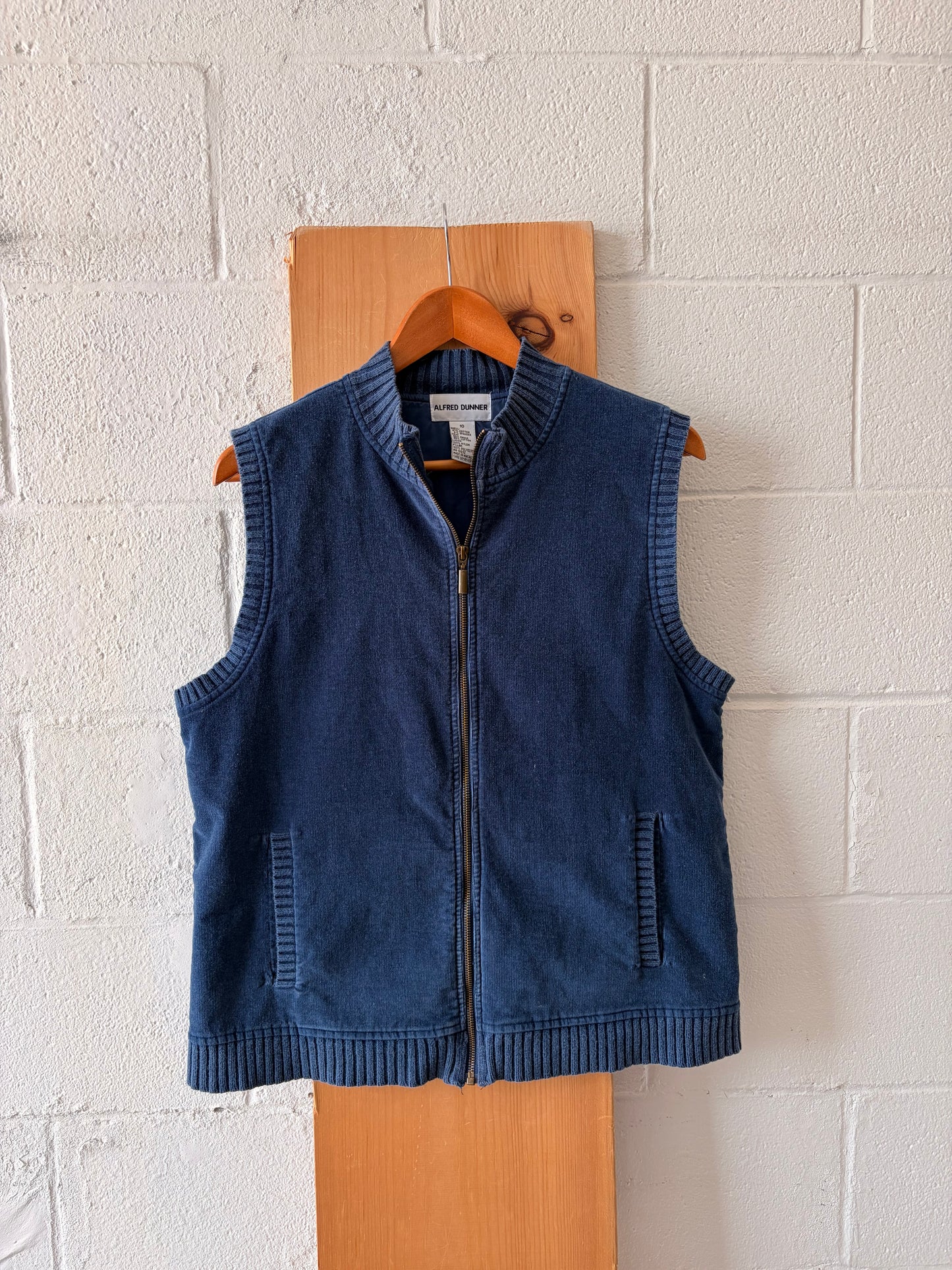 Blue Corduroy Zip Up Vest : 10