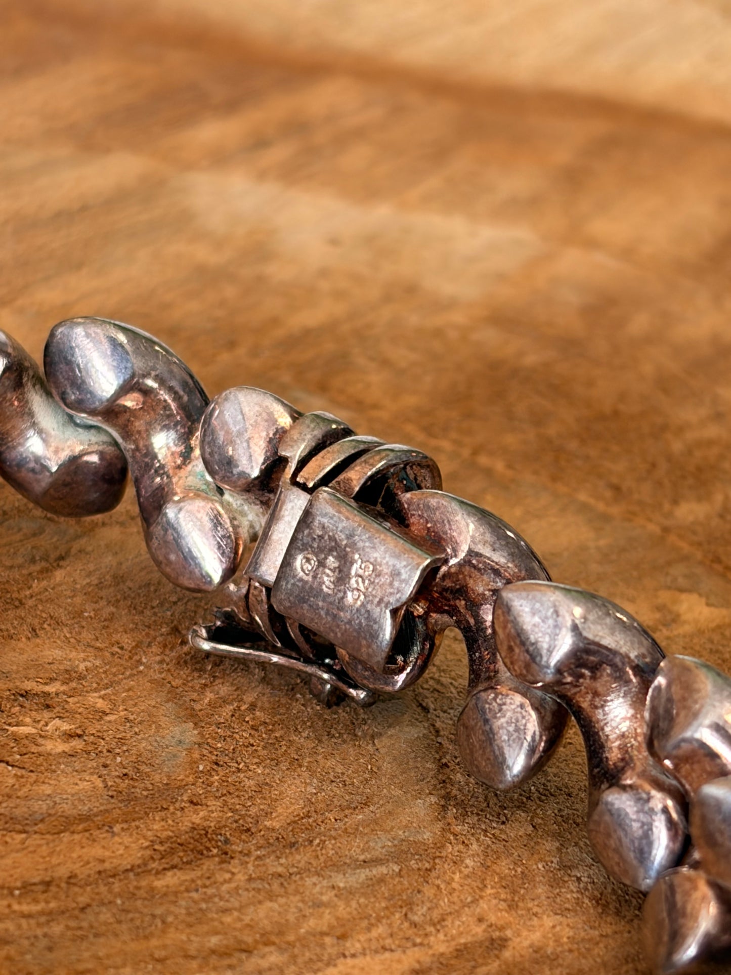 925 Silver Macaroni Link Bracelet