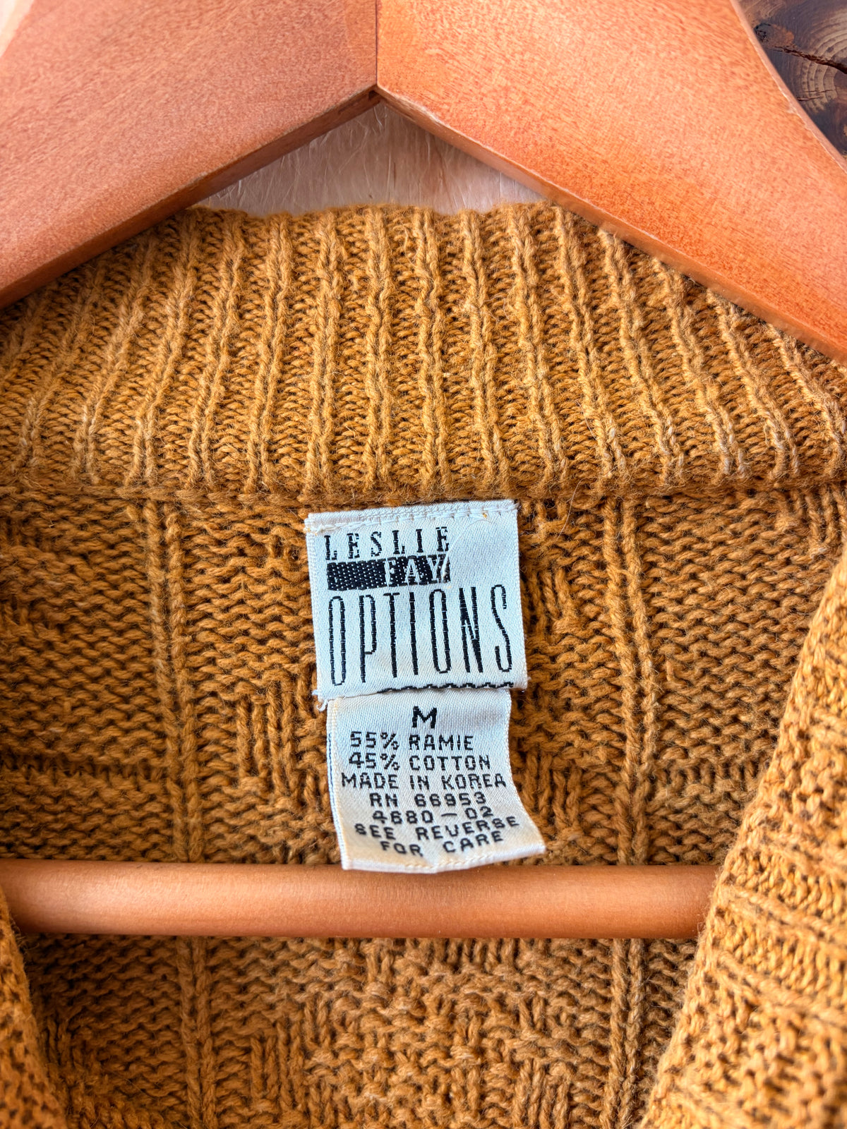 Vtg Mustard Yellow Sweater : M