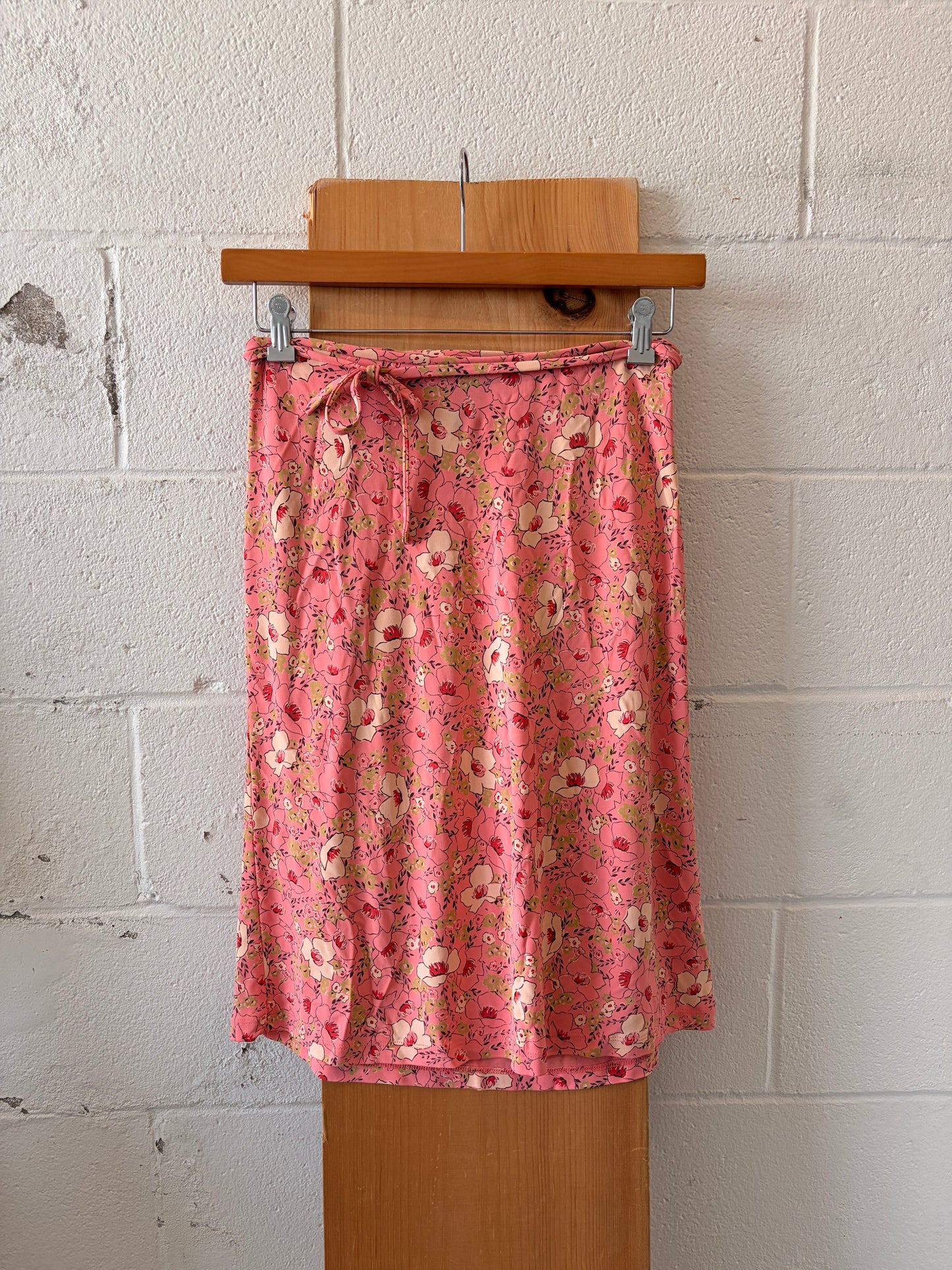 Pink & Green Floral Midi Skirt : 4