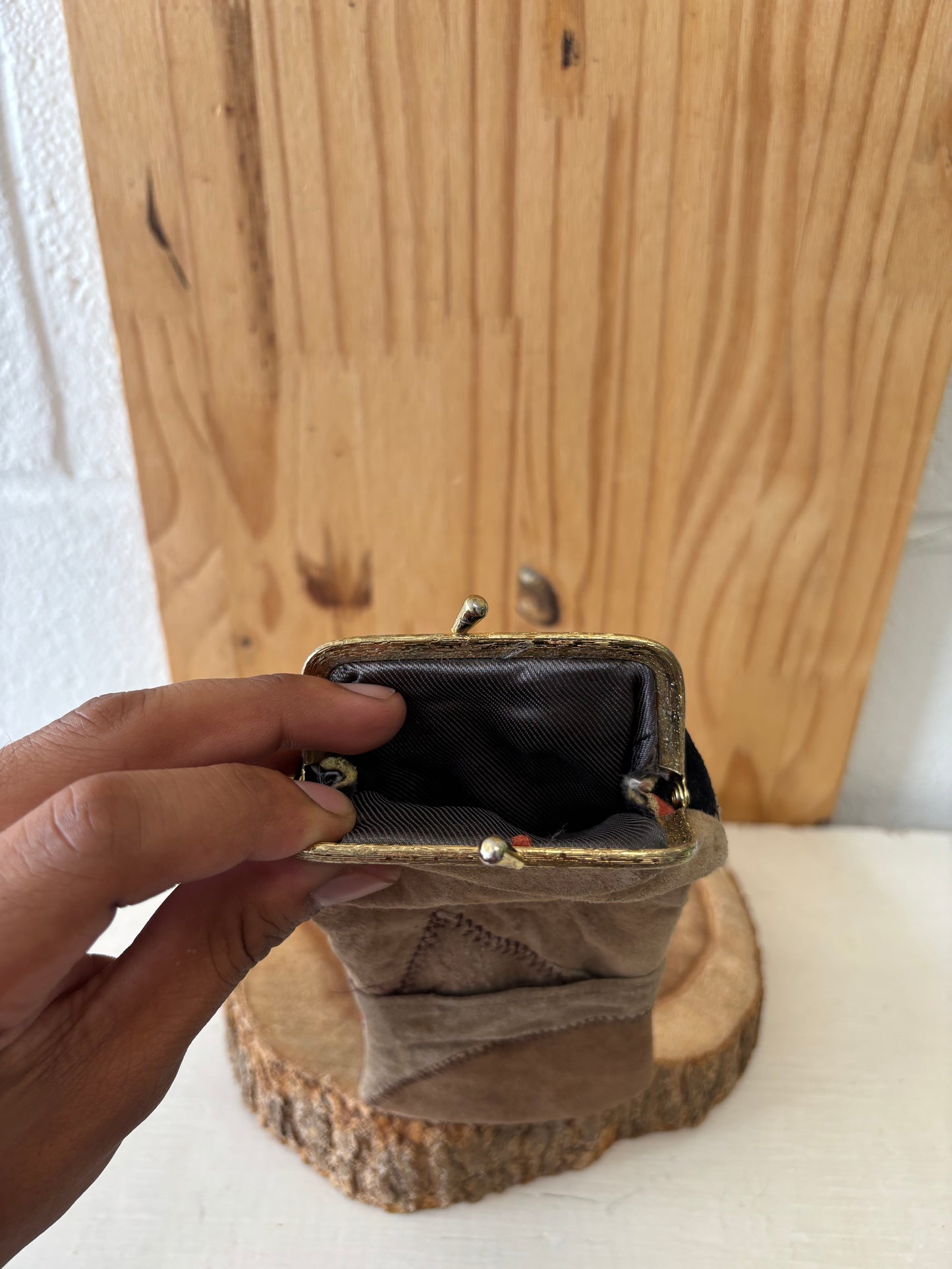 Patchwork Leather Pouch