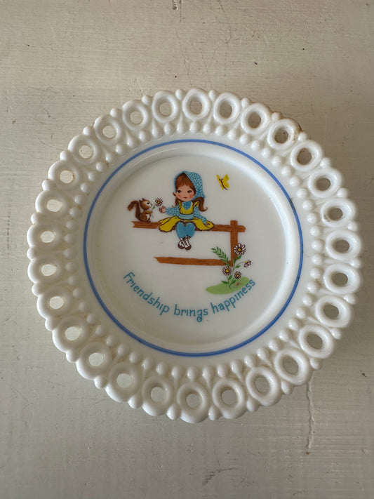 Little Vtg Friendship Plate (Local Pick Up Only)