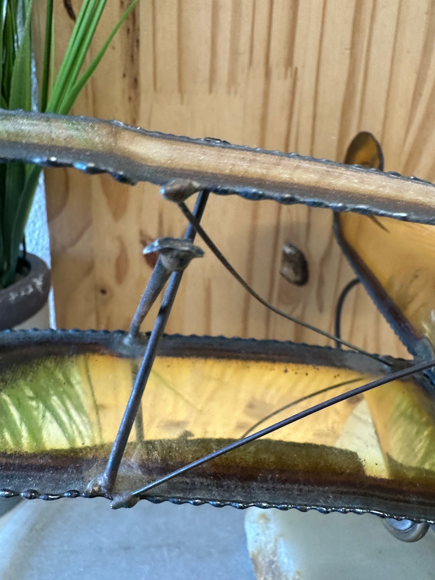 Signed Metal Airplane Sculpture (Local Pick Up Only)