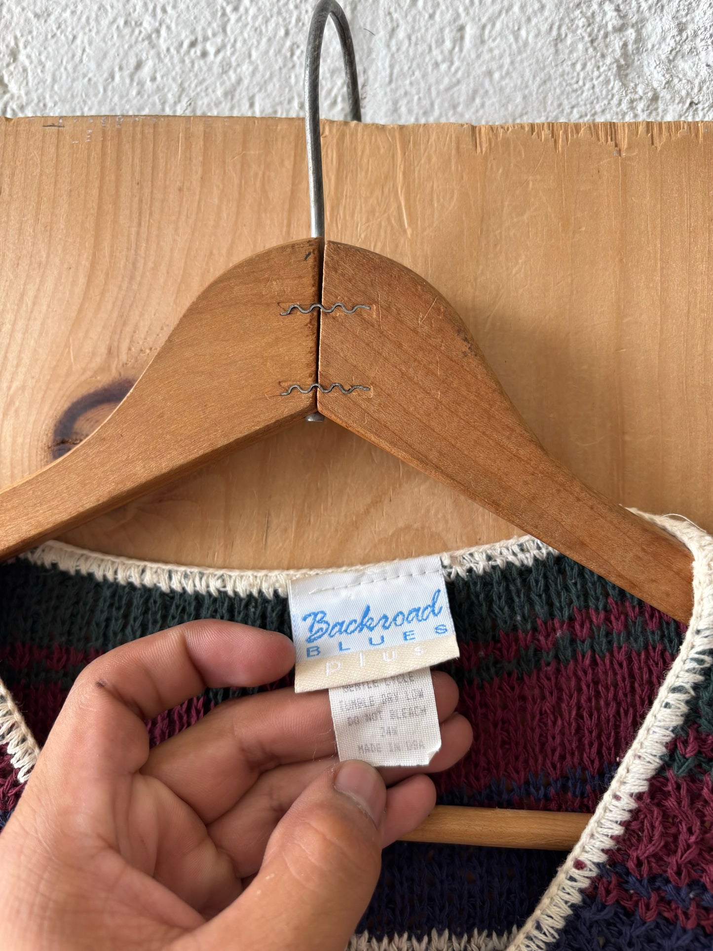 Vtg Striped Sweater : XL