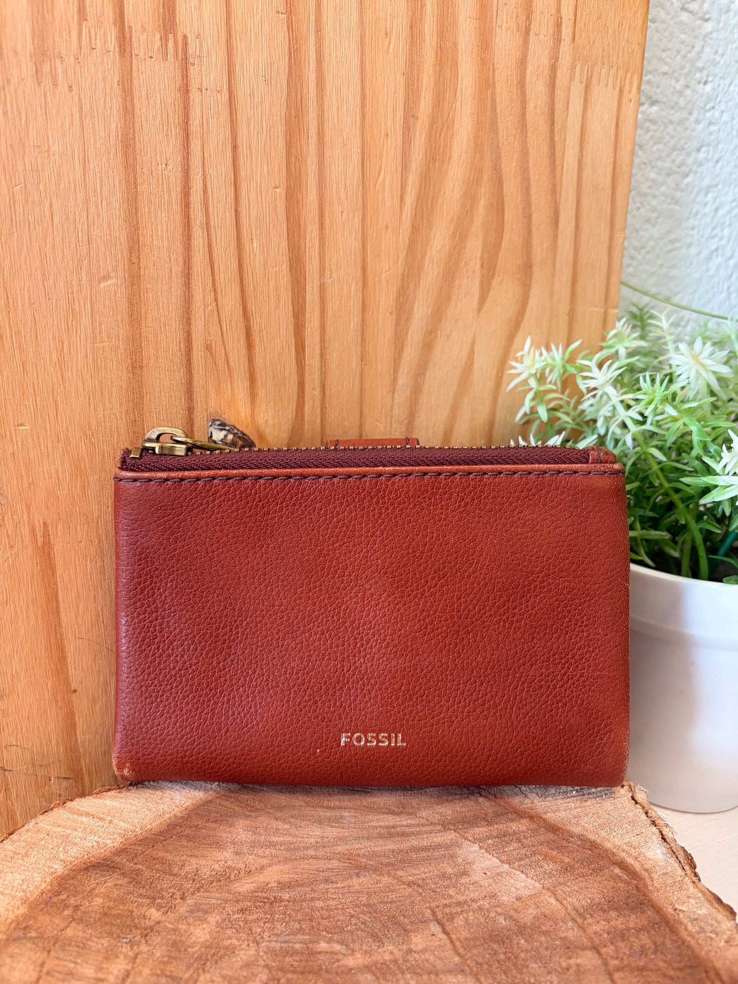 Brown Fossil Bifold Wallet