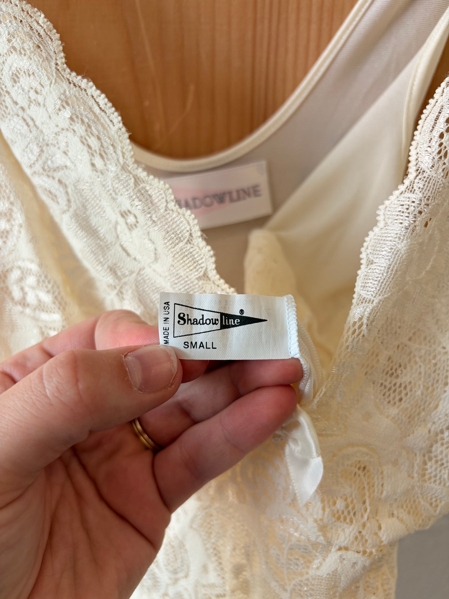 Long Ivory Slip Dress : S