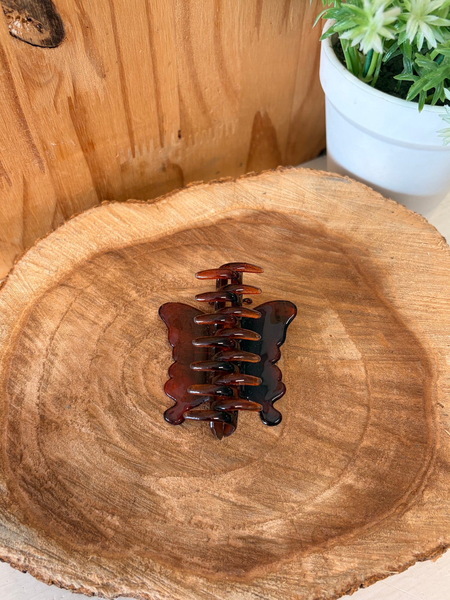 Little Brown Butterfly Claw Clip
