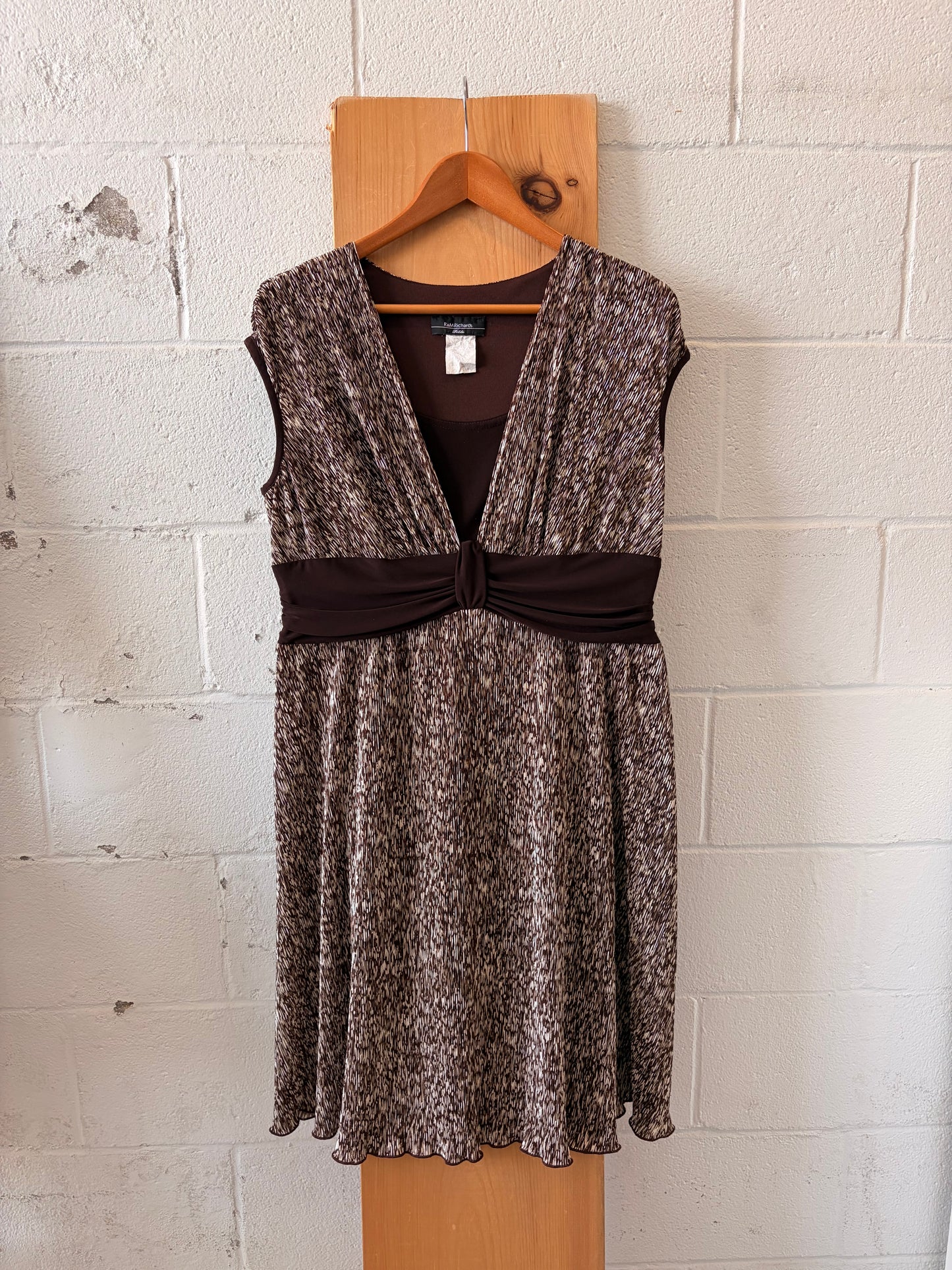 Brown & White Midi Dress : 14P