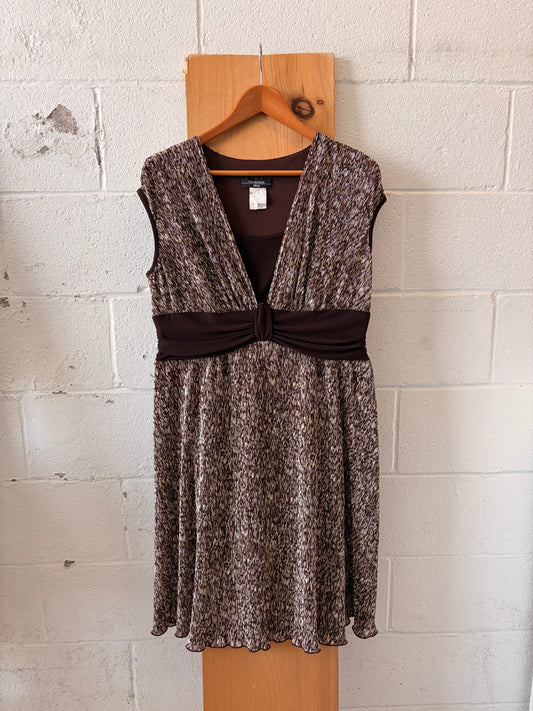 Brown & White Midi Dress : 14P