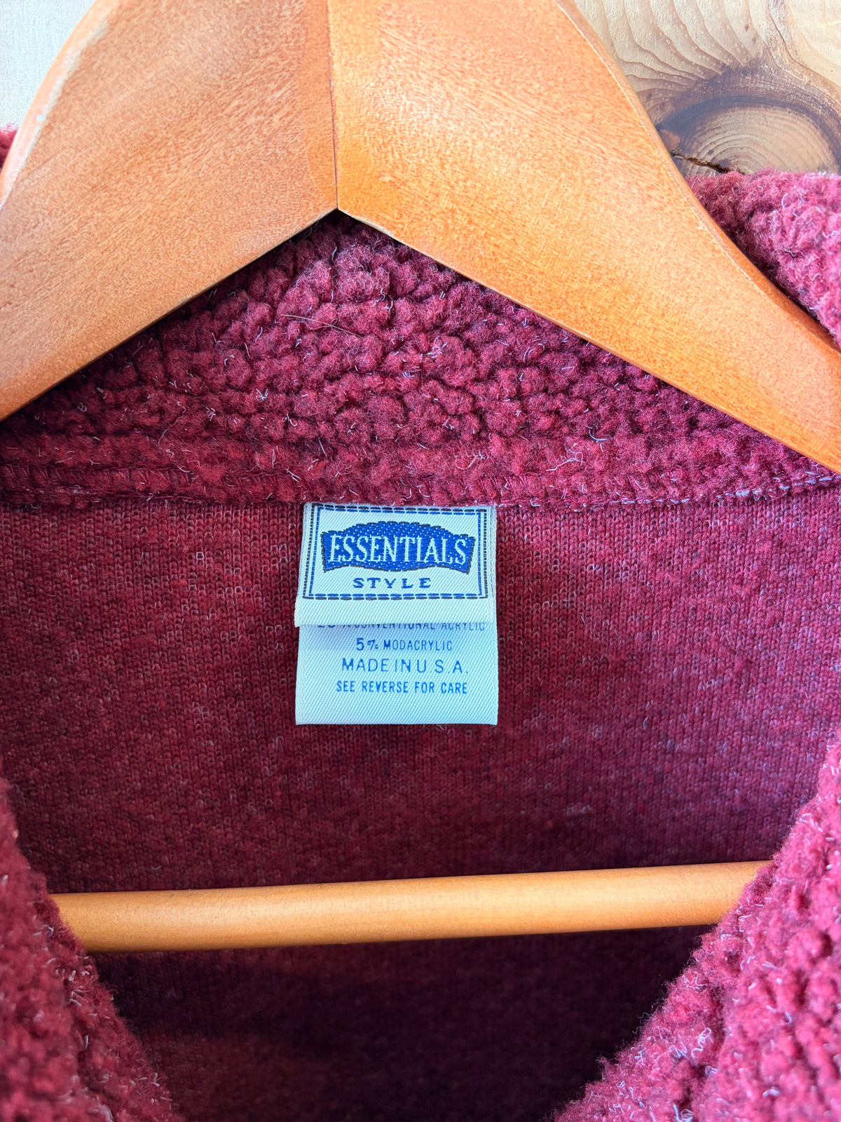 Vtg Red Zip Up Sherpa Jacket : L
