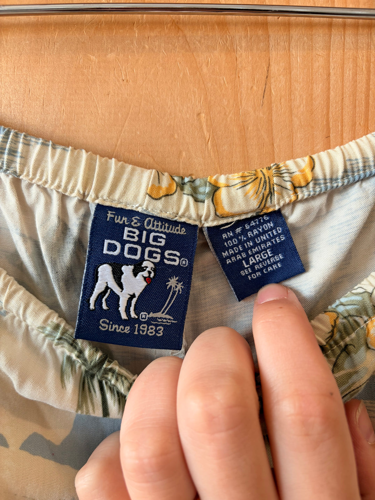 Vtg Big Dogs Matching Hawaiian Set : L/XL