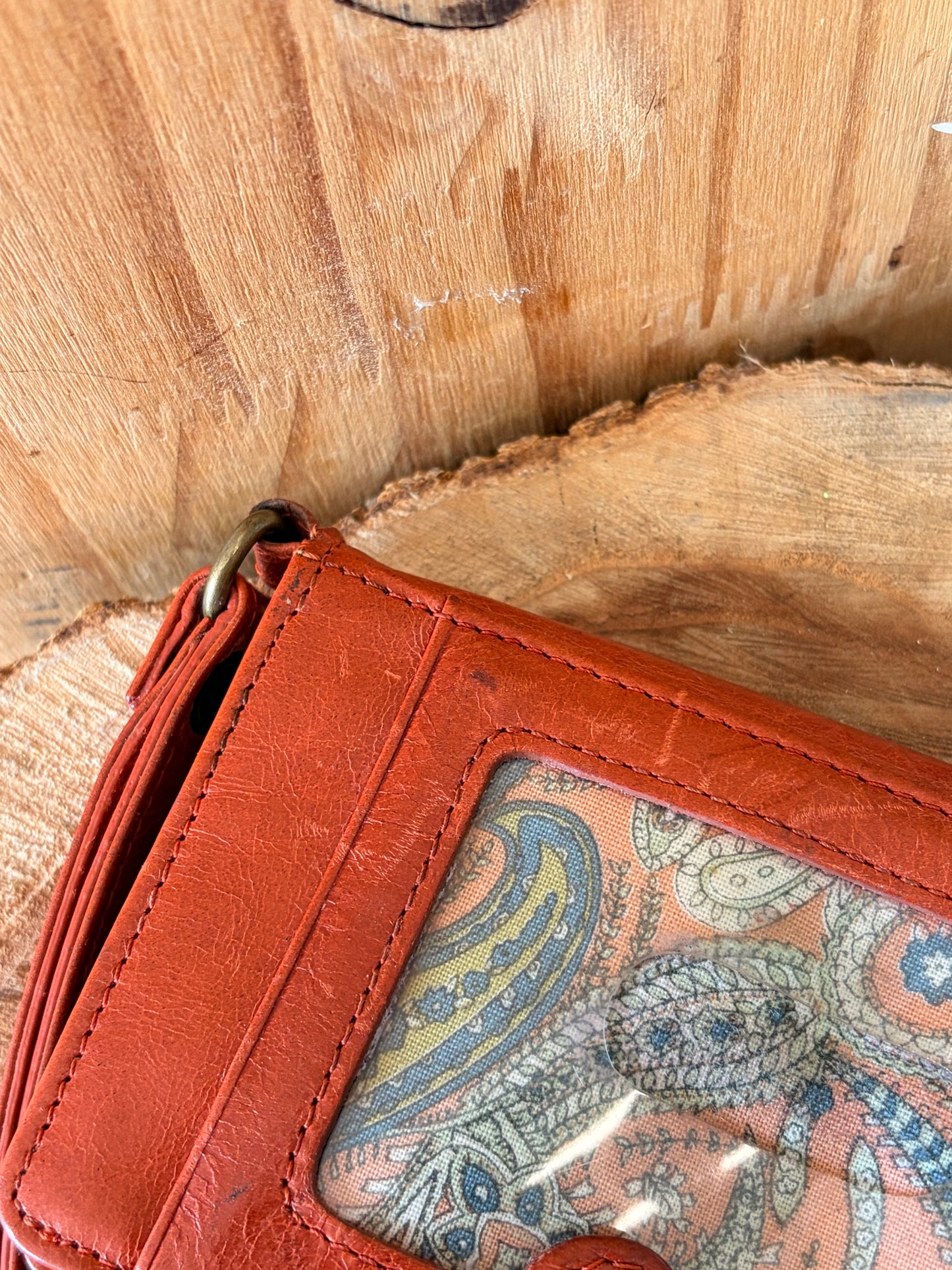 Burnt Orange Wristlet