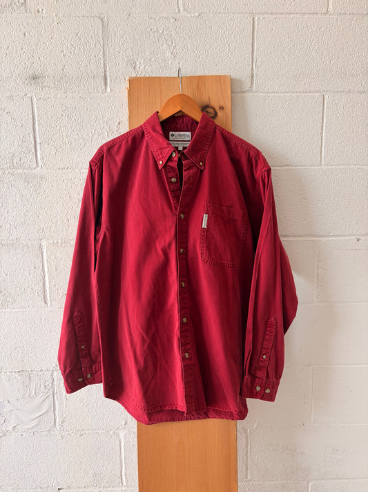 Red Columbia Button Down : L