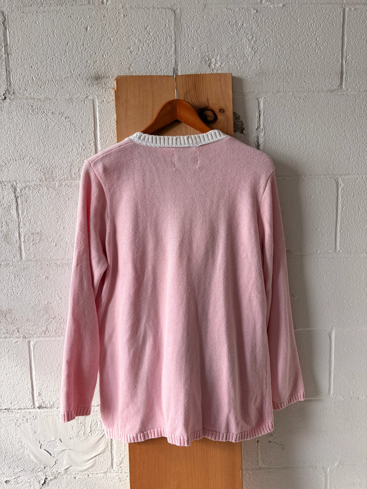 Vtg Pink Dog Cardigan : 1X