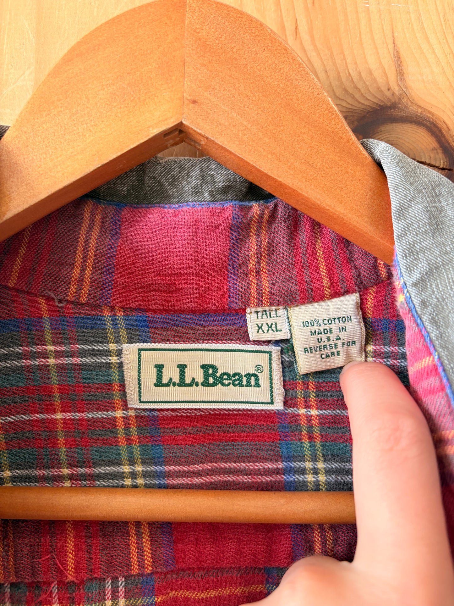 Vtg L.L. Bean Flannel Lined Button Down : XXLT (As Is)