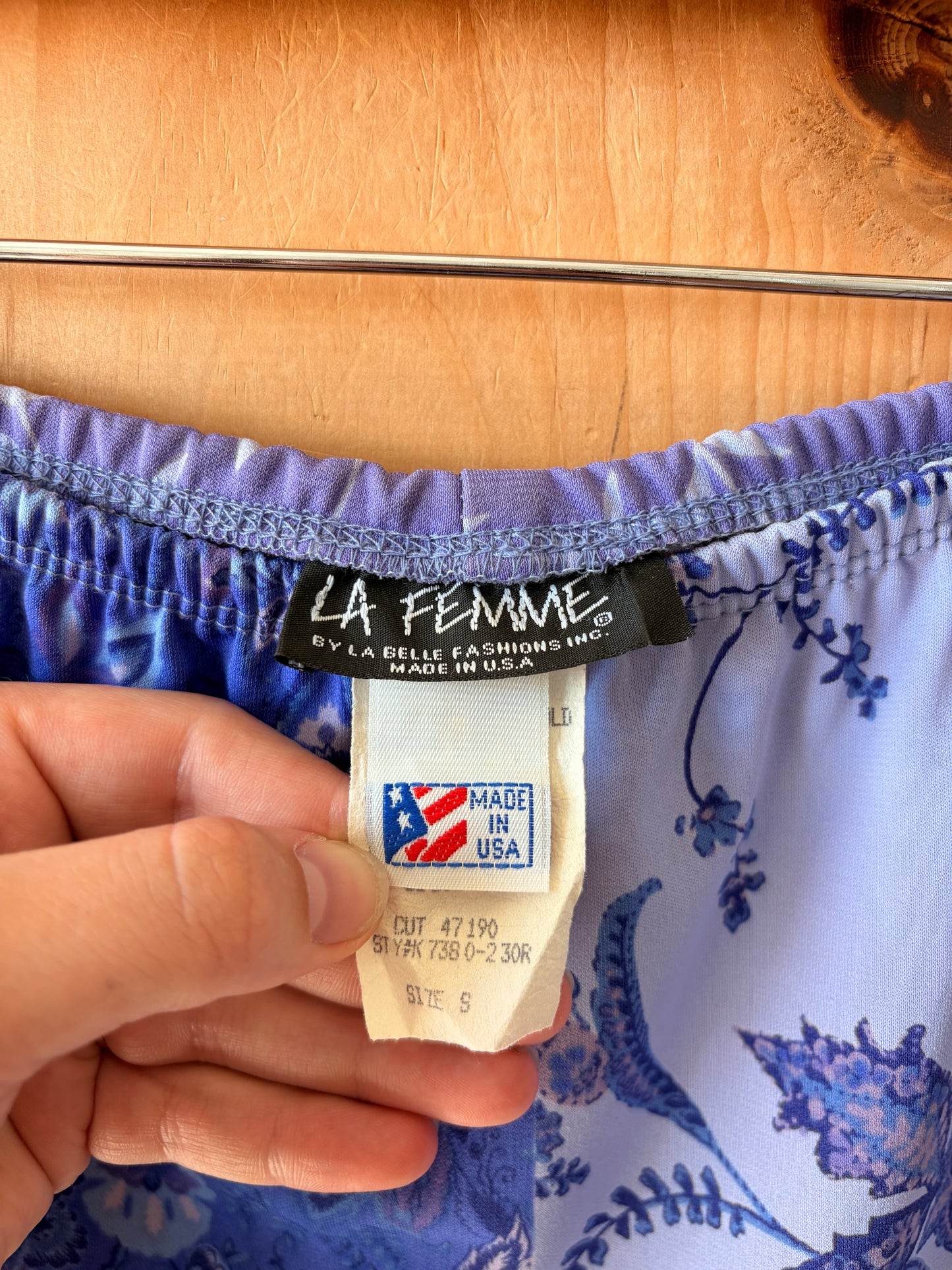 Vtg Purple Patchwork Skirt : S